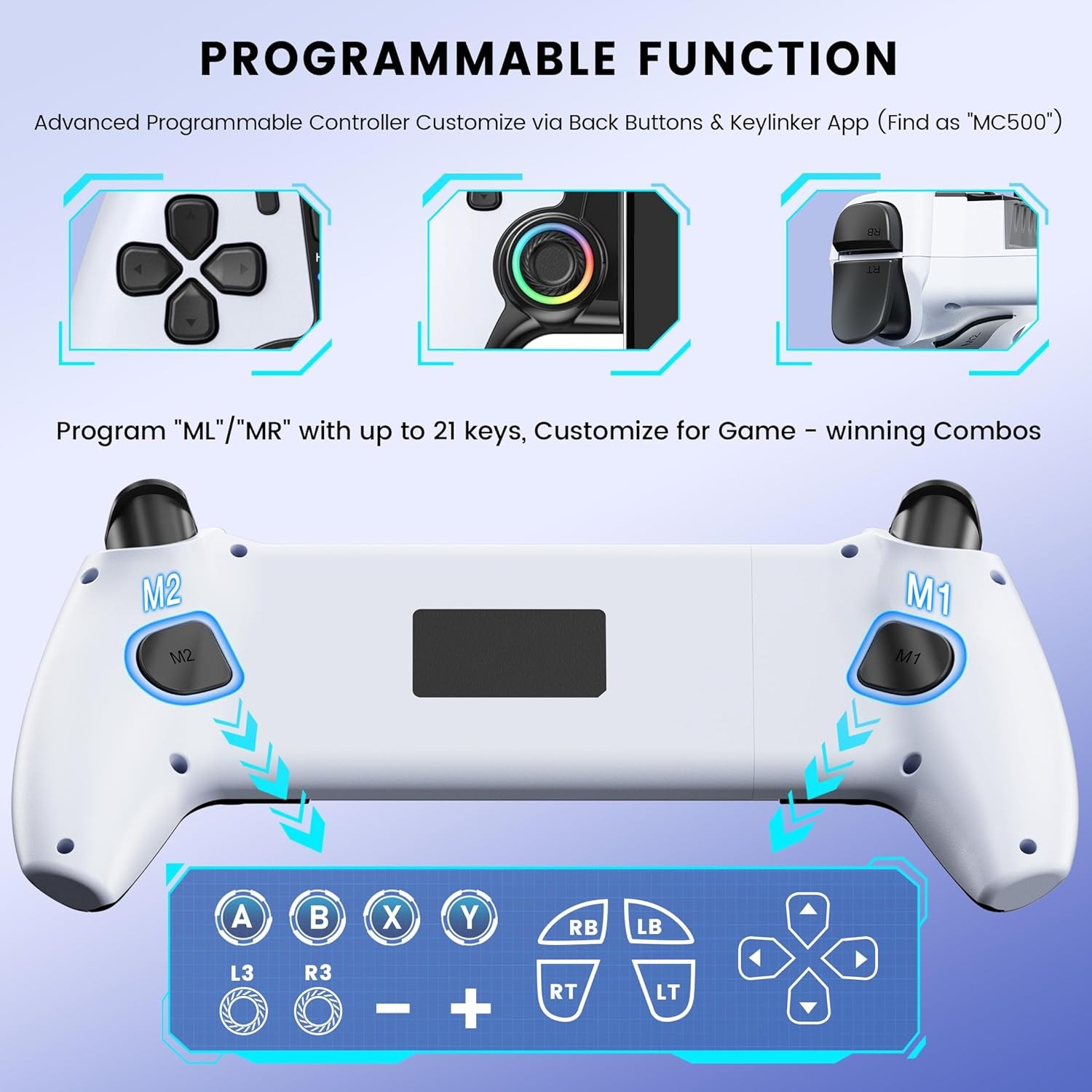 Mobile Gaming Controller for iPhone/Android/Switch 2/Switch/OLED/iPad Mini