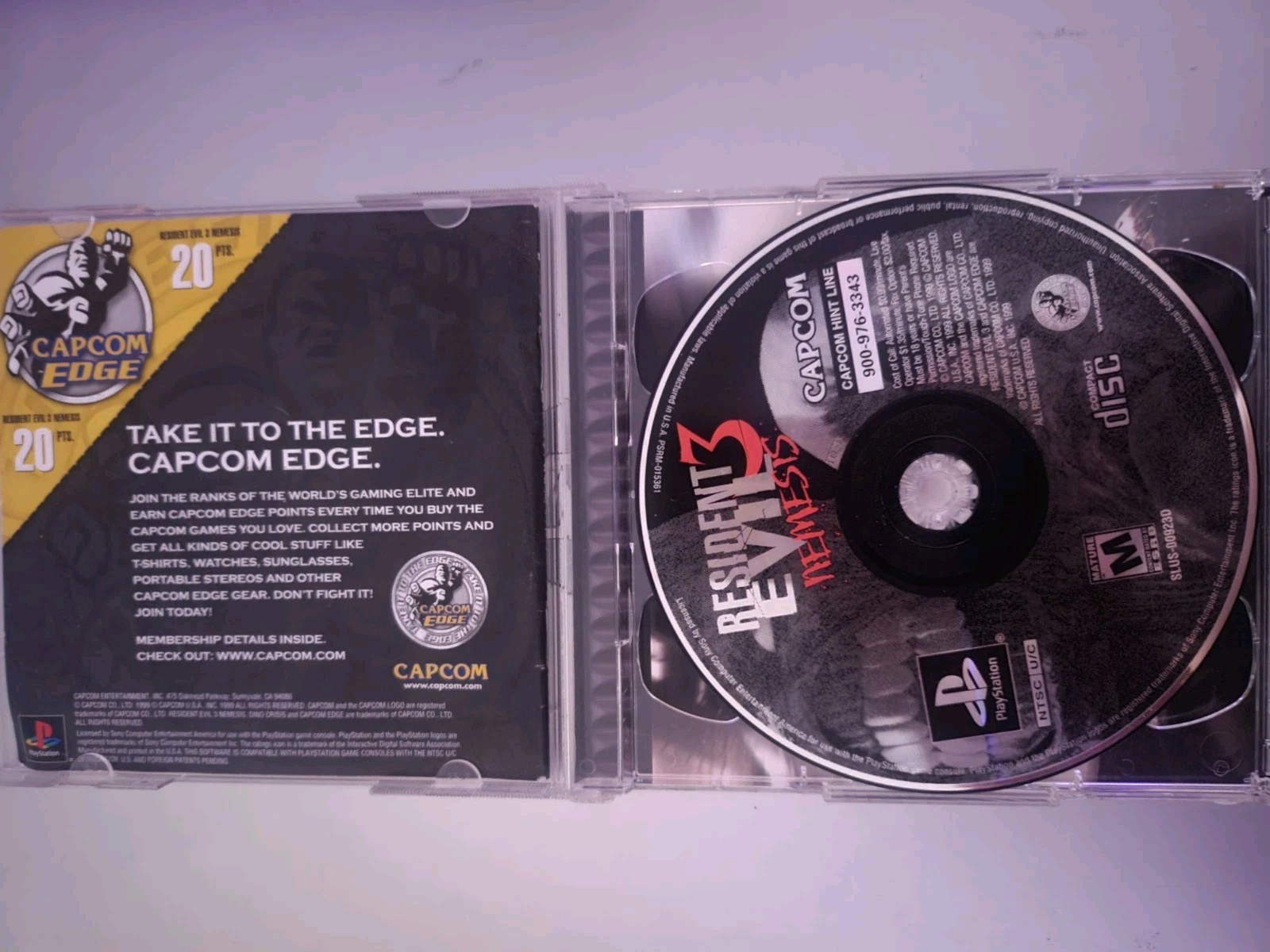 Resident Evil 3 Nemesis w/ Dino Crisis Demo PS1, CIB Pristine Scratch Free Discs