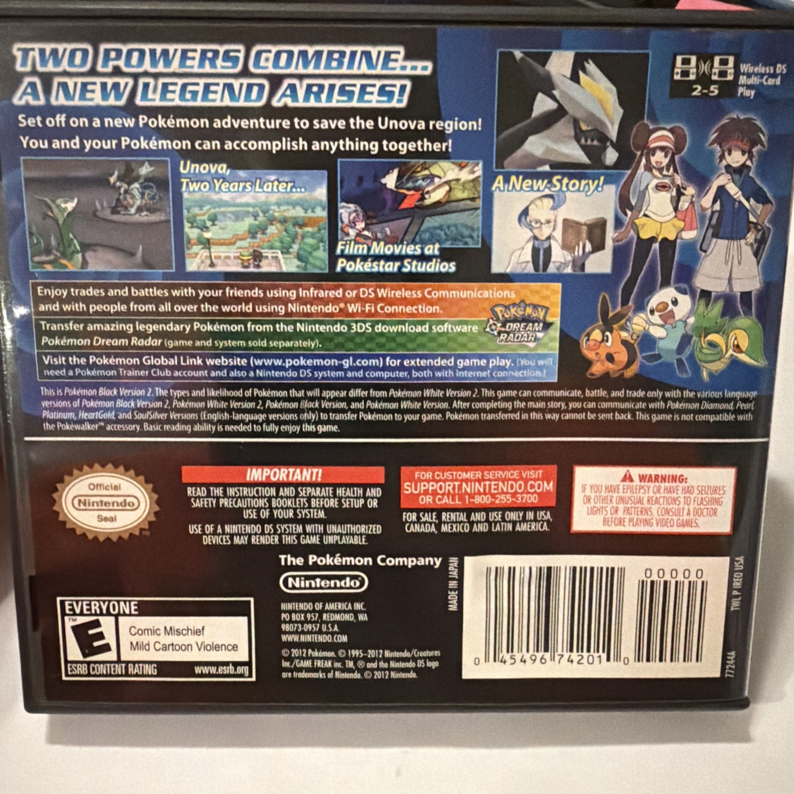 Pokemon Black Version 2 (Nintendo DS, 2012) used