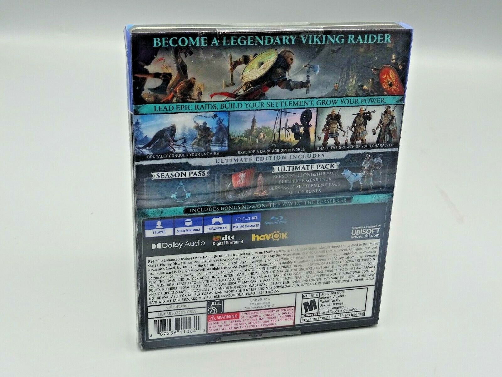 Assassin’s Creed Valhalla Ultimate Edition STEELBOOK (Playstation 4/PS4) *NEW*