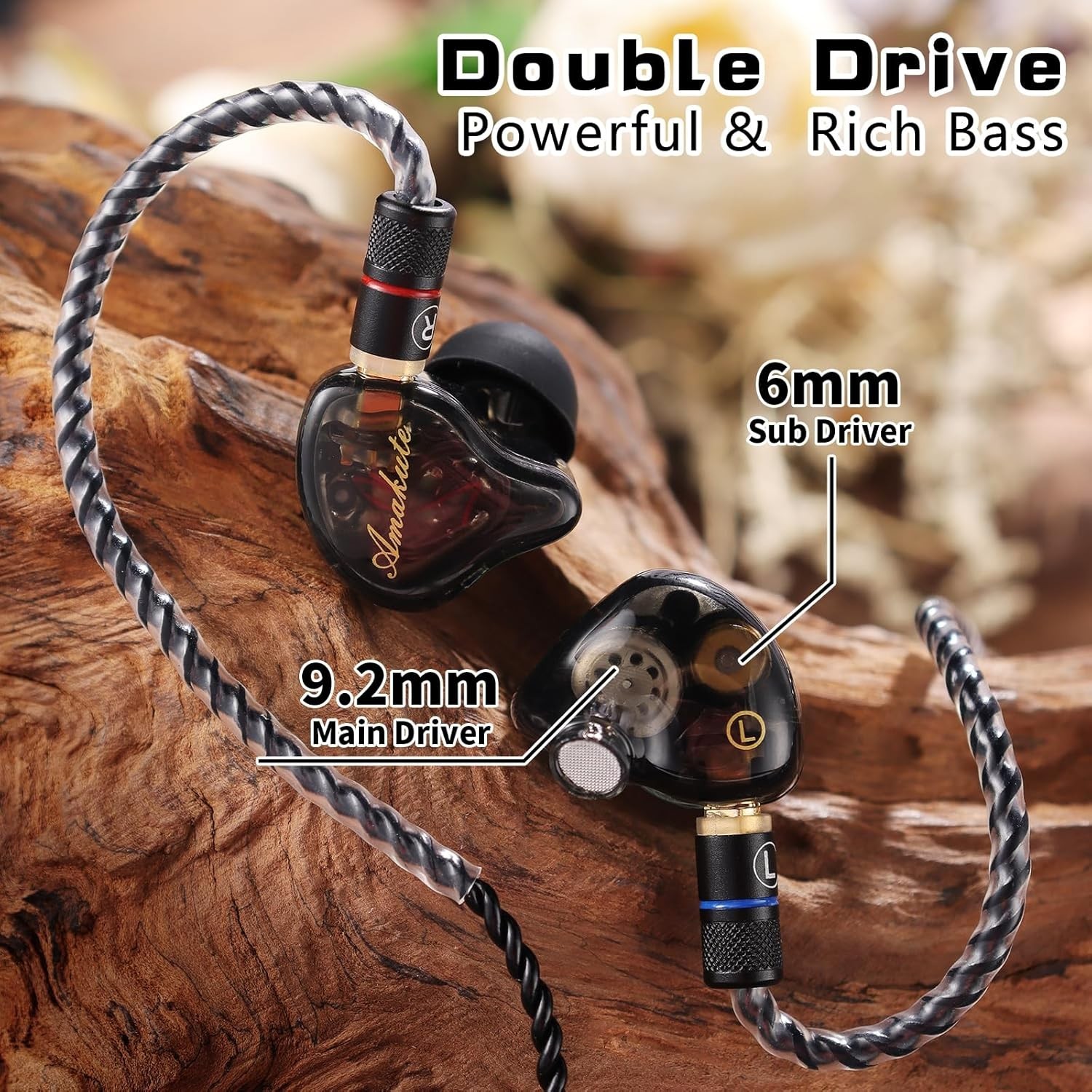 Military-Grade Noise-Isolating IEMs with Detachable Cable for Active Lifestyles