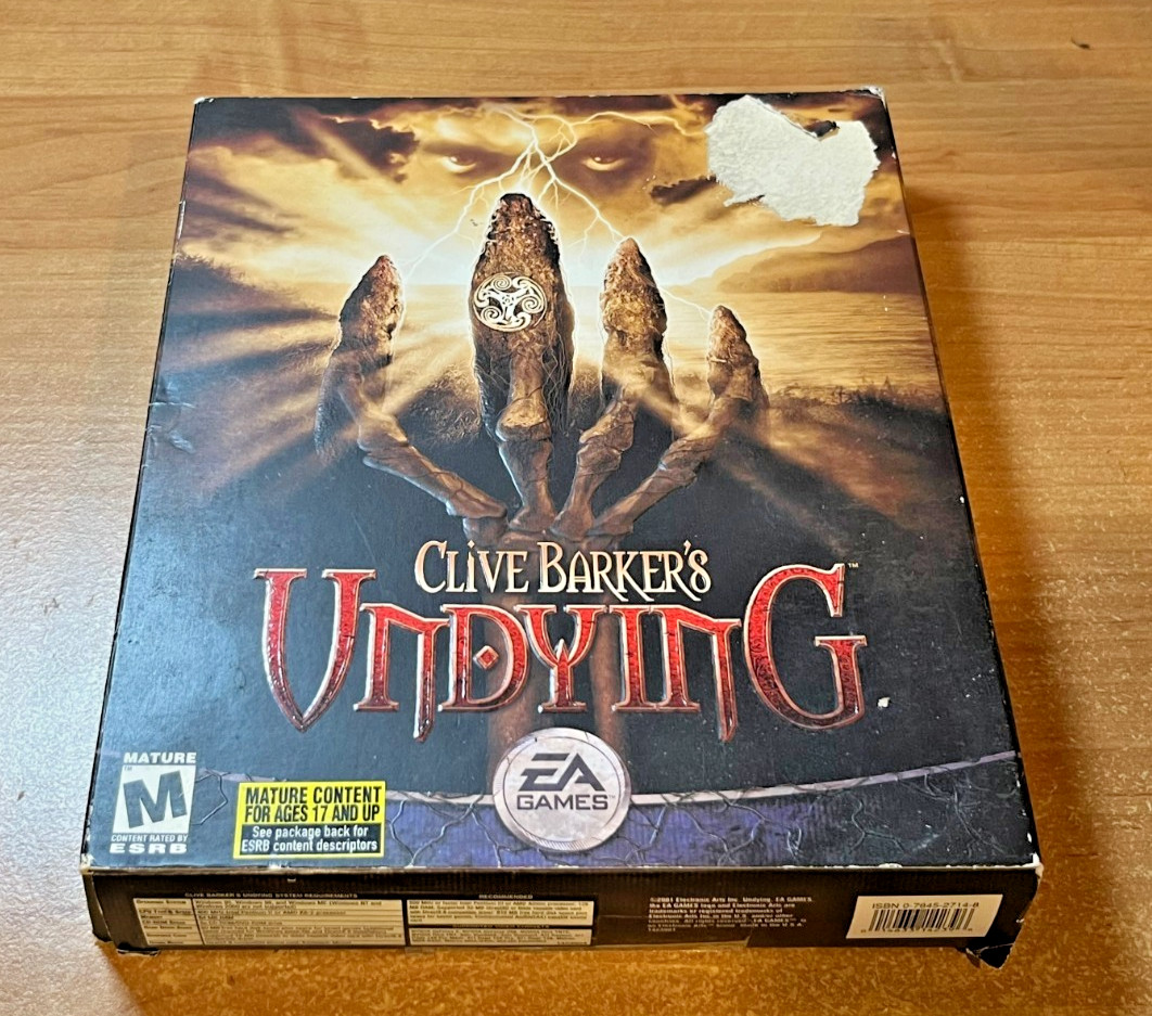 Clive Barker’s Undying 2001 PC Big Box CD-ROM Horror FPS Complete