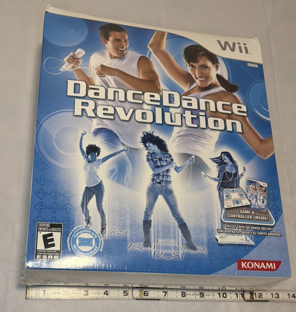 Sealed in Box Nintendo Wii Dance Dance Revolution Game, Controller And Game Pad