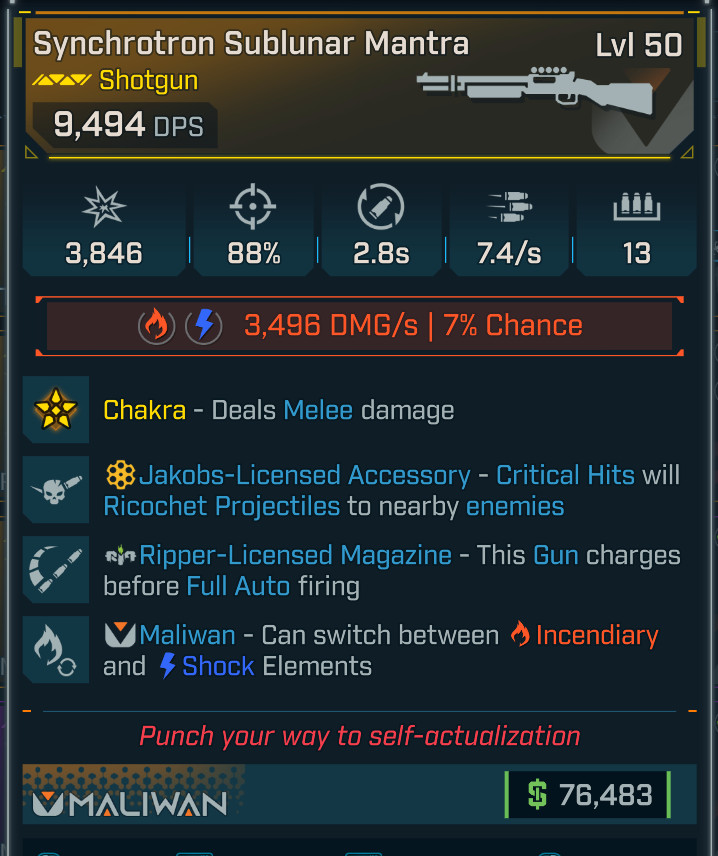 Borderlands 4⭐MANTRA SHOTGUN⭐INCENDIARY/SHOCK⭐JAKOBS ⭐RIPPER MAG
