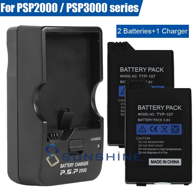 Rechargeable Battery Replacement / Charger For PSP 2000 2001 slim 3000 3001 lite