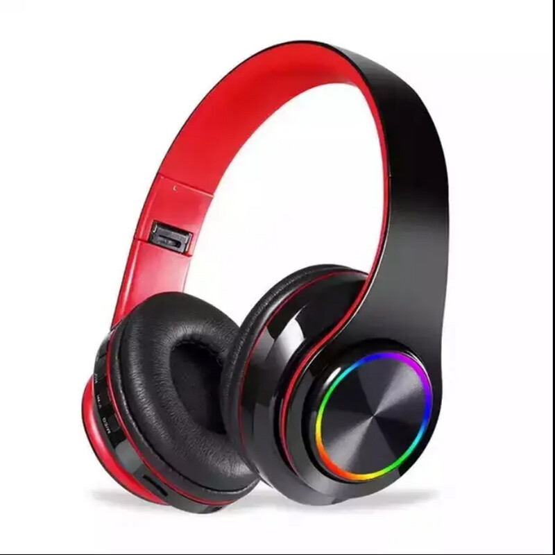 Foldable BT Wireless Headset LED Noise Cancellation for Samsung Galaxy / iPhone