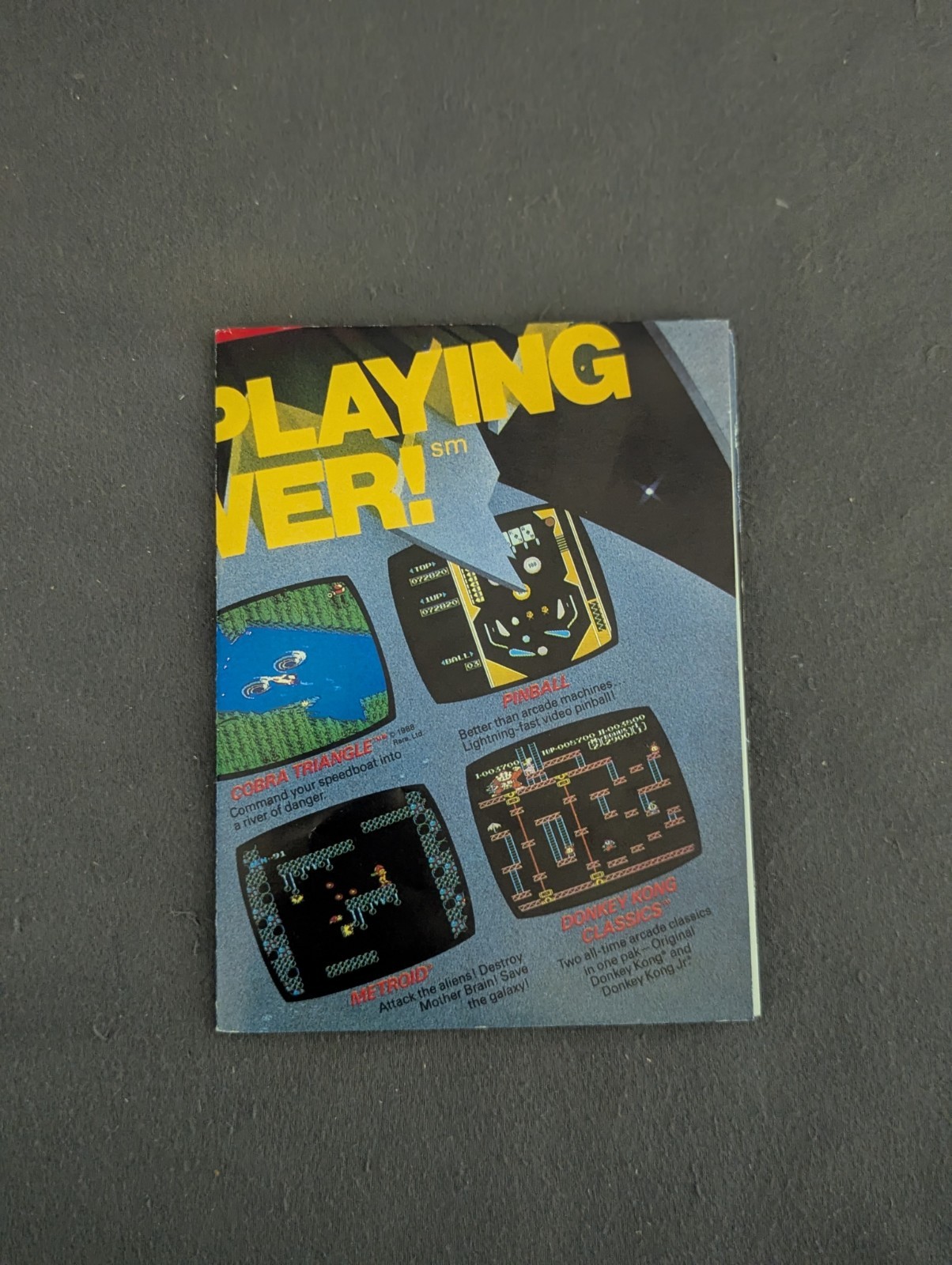 1989 Nintendo Fold Out Poster Insert “Now You’re Playing with Power”