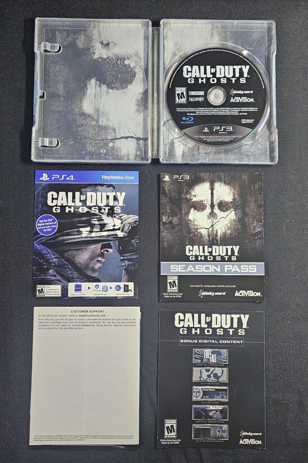 Call of Duty: Ghosts Steelbook – PlayStation 4 – CIB w/ Unused Season Pass DLC