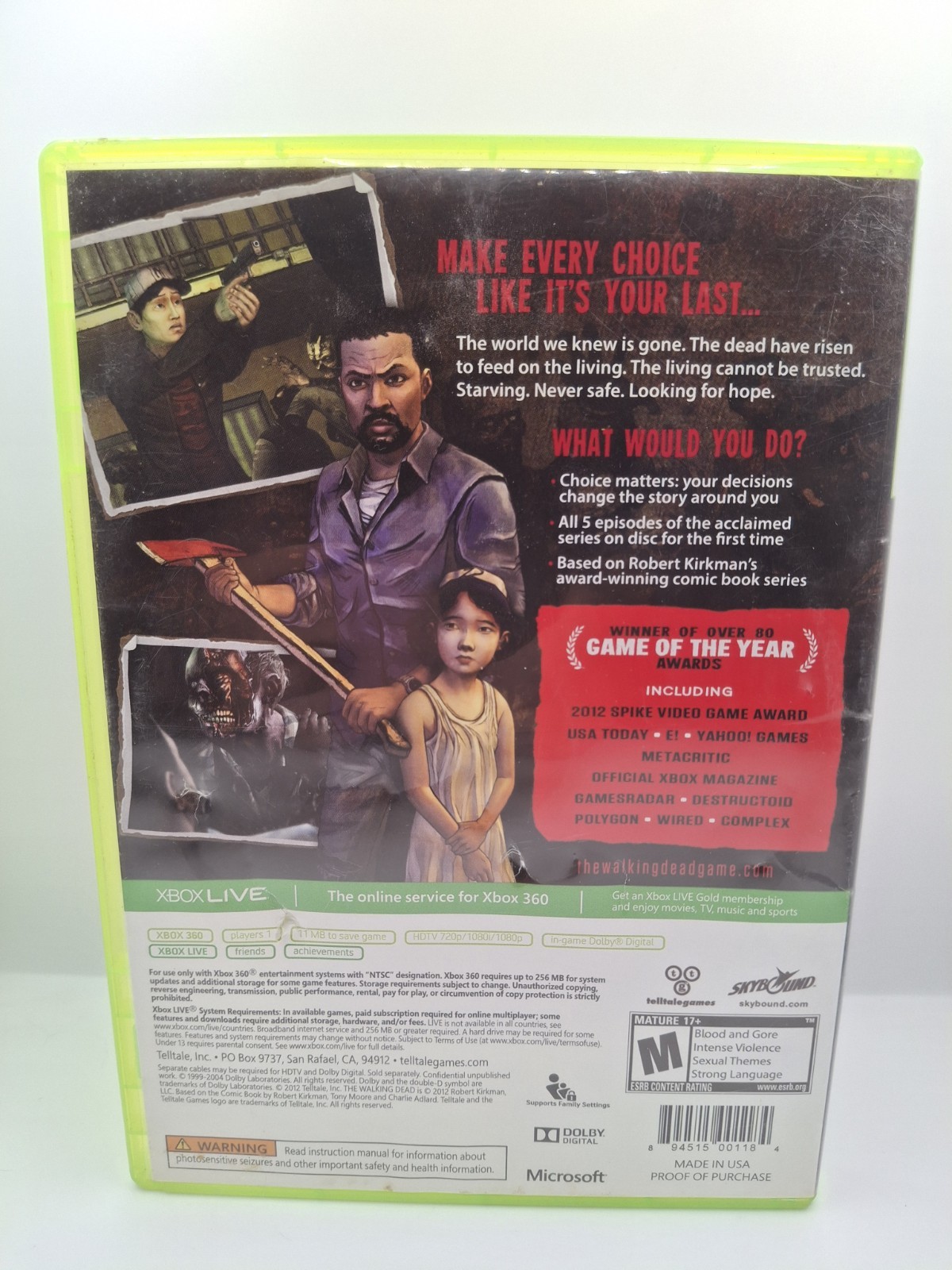 The Walking Dead: A Telltale Games Series – Xbox 360 – Missing Manual