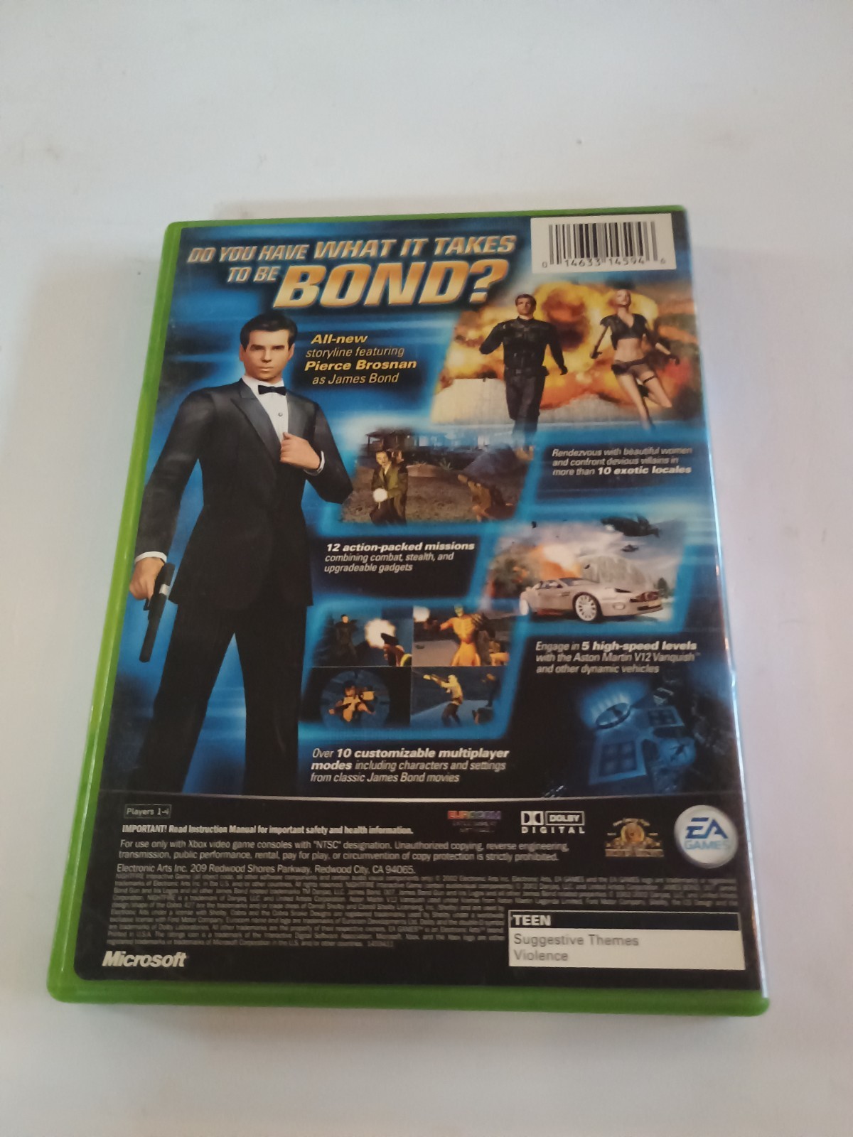 007 Nightfire Xbox Video Game James Bond Action Shooter Multiplayer
