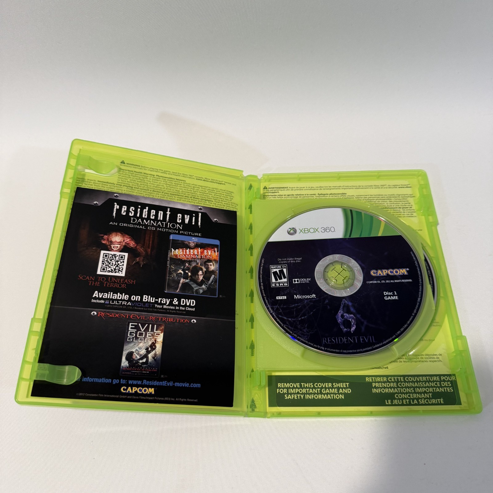 Resident Evil 6 Xbox 360 Capcom Survival Horror Action Video Game CIB Complete