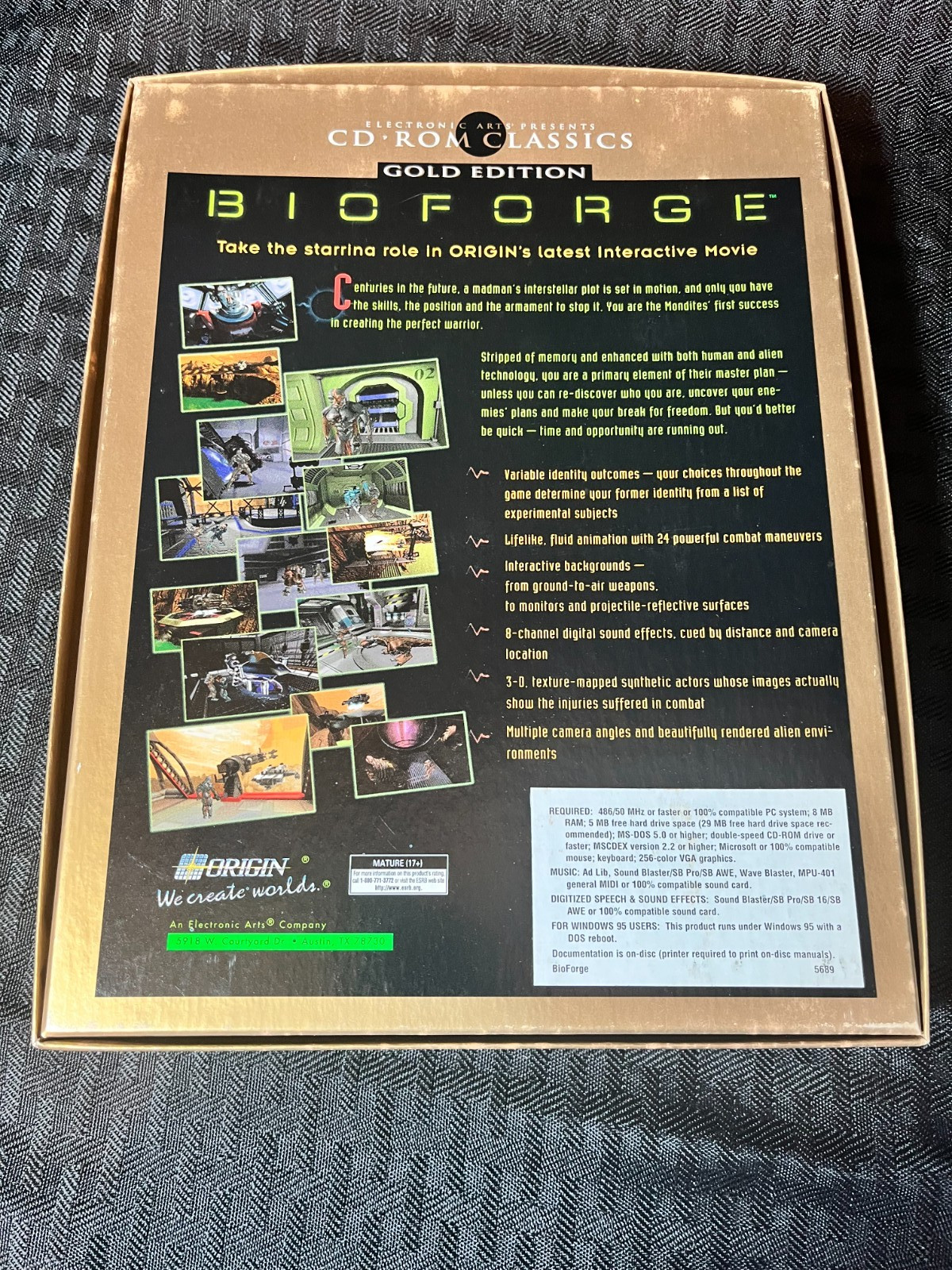 Vintage CD-ROM BioForge Video Game for BOX