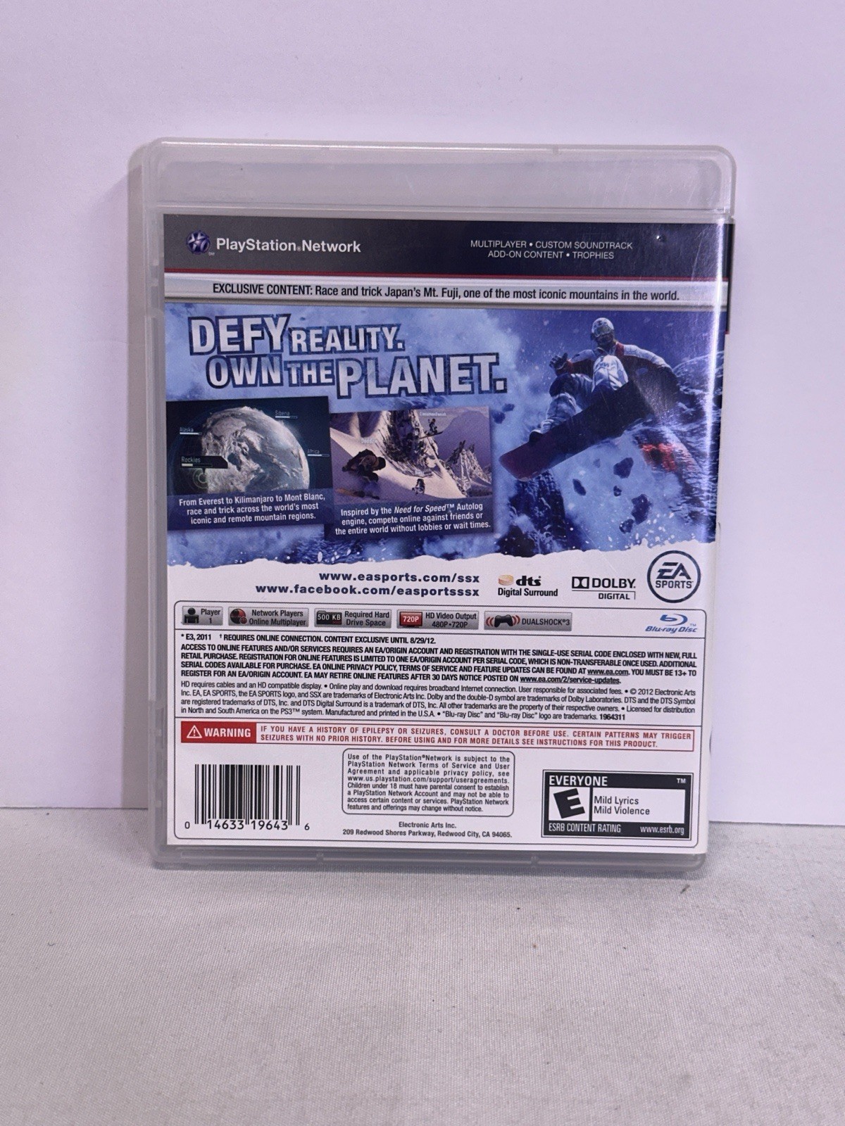 SSX (Sony PlayStation 3, 2012) PS3 CIB Tested and Working