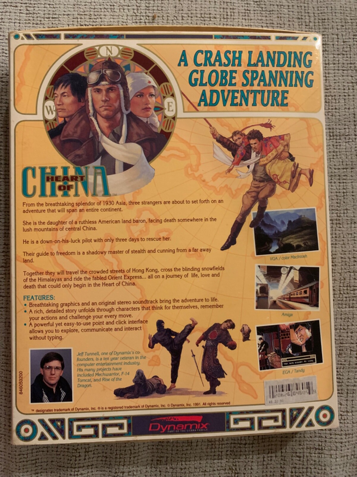Heart Of China PC Adventure Game Dynamix MS-DOS Tandy IBM Big Box