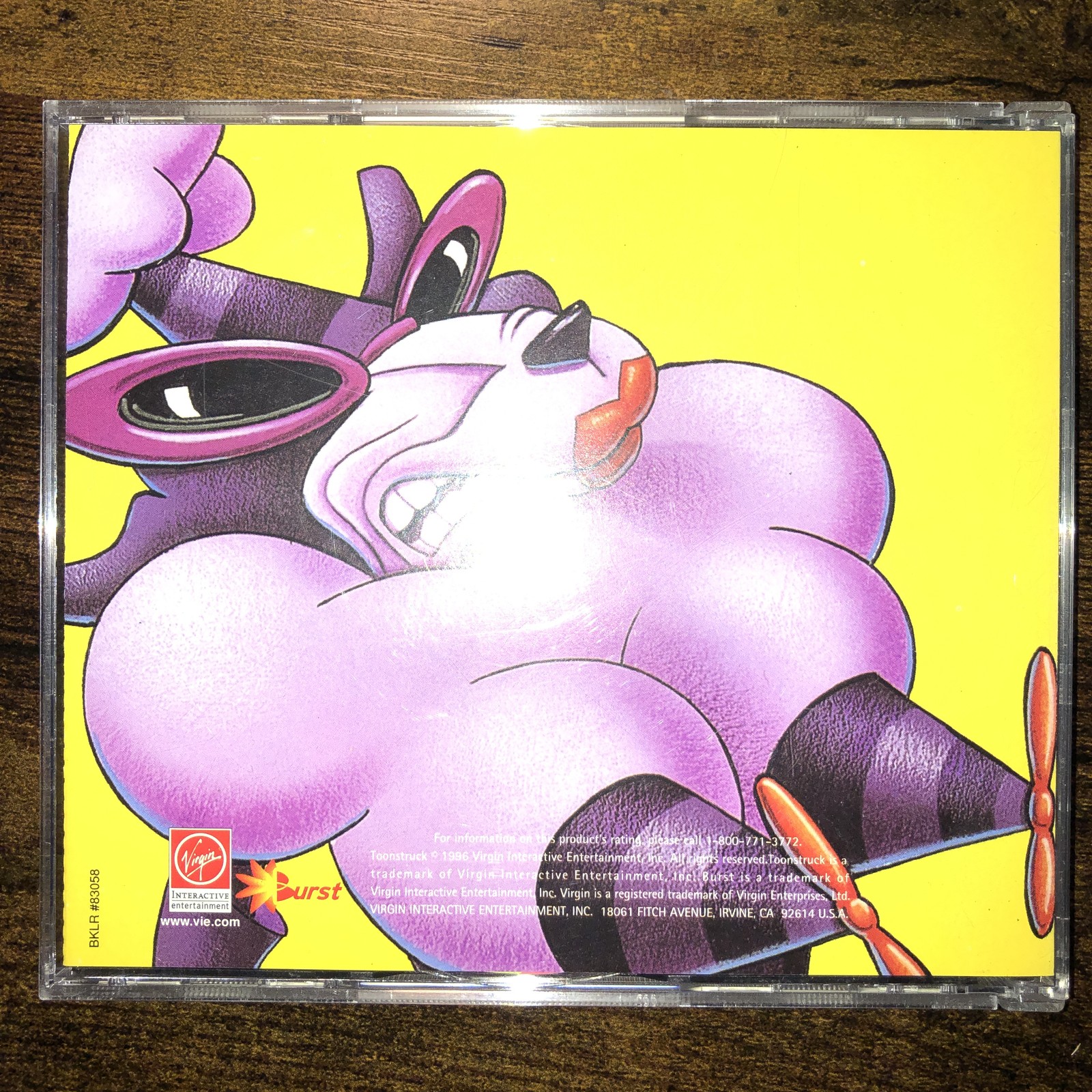 Toonstruck PC CD-ROM Game 1996 Virgin Point & Click Adventure Complete 2 Disc