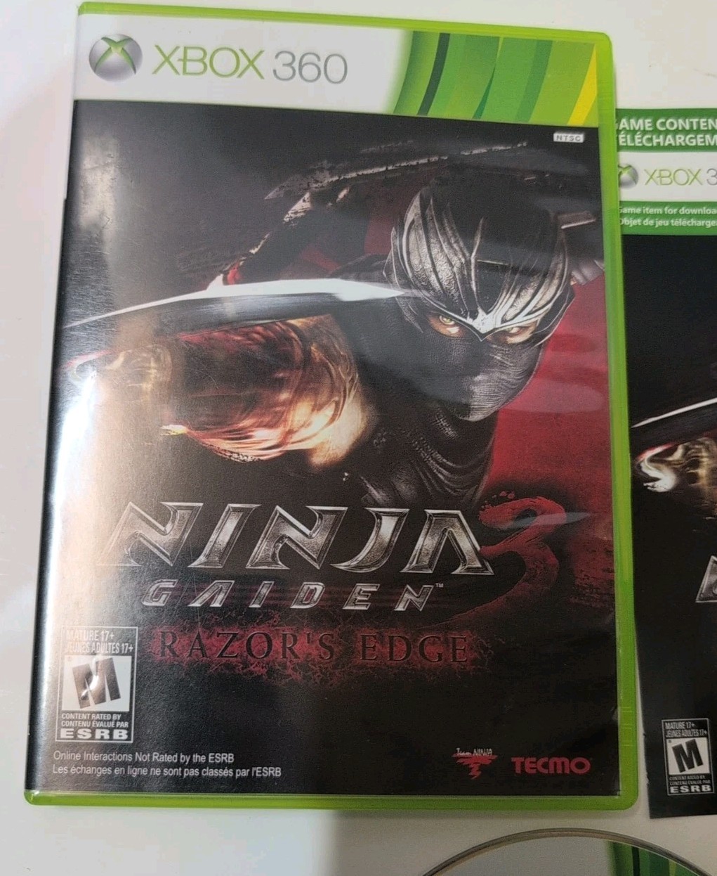 Ninja Gaiden 3: Razor’s Edge (Microsoft Xbox 360) Complete Manual & Insert Cib