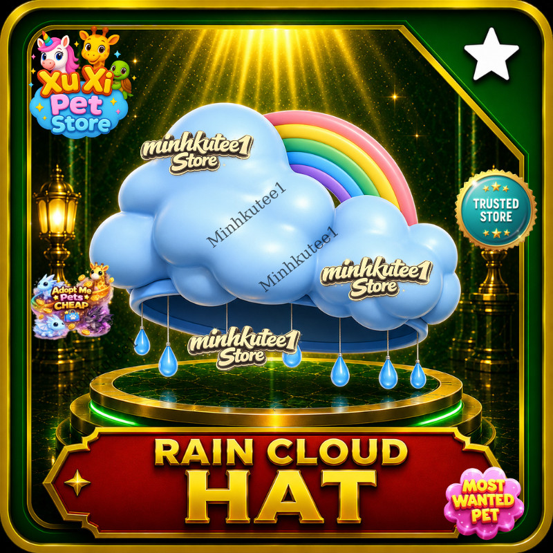 🌈 Rain Cloud Hat | Rainbow Maker | Cloud Adopt Item – Fast Delivery
