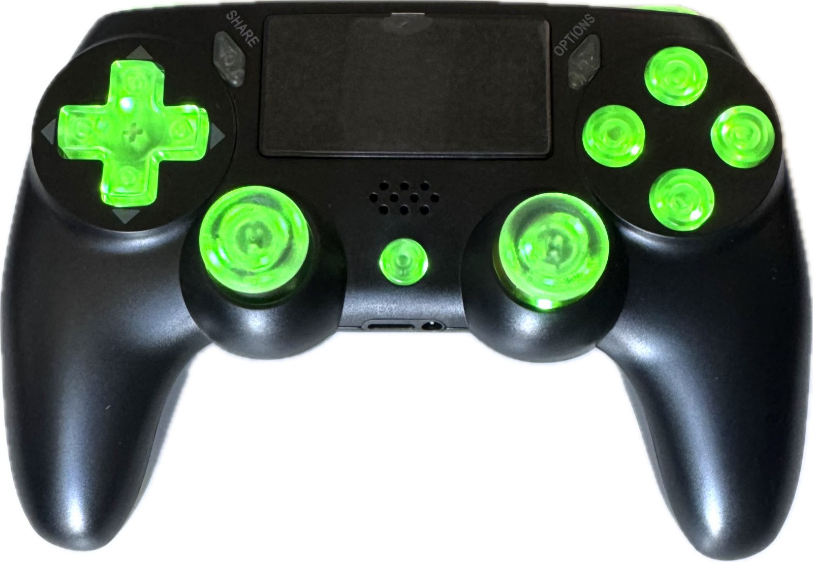 Controller for PS4, RGB Black Color, Compatible with PS4 and PC