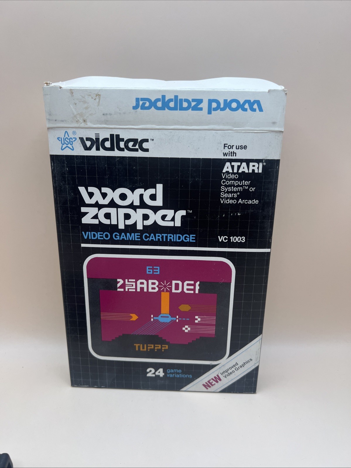 1982 Atari 2600 Word Zapper Video Game w/Original Box & Manual