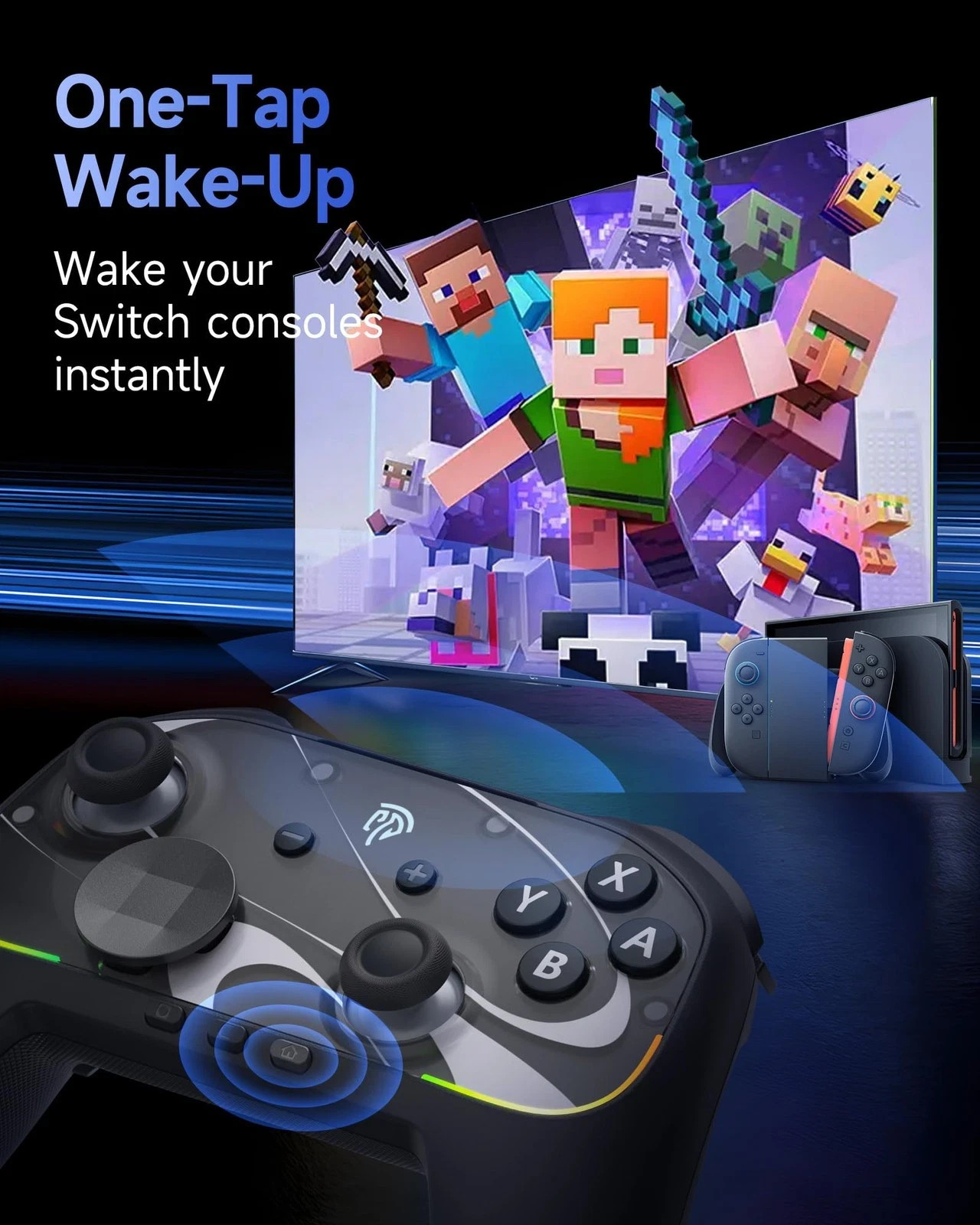 EasySMX S10 Controller for Switch 2/Switch/PC/Android/IOS Black – Brand New