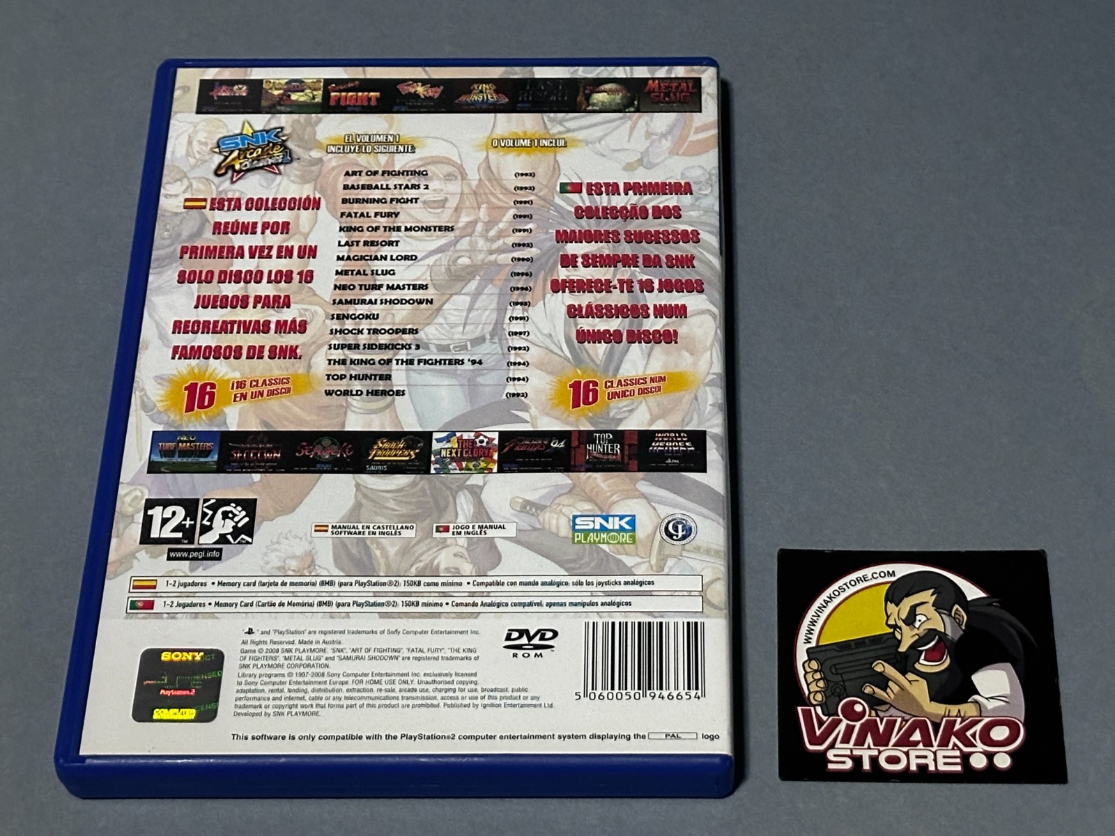 SNK Arcade Classics Vol. 1 Sony Playstation 2 Ps2 Pal Italia
