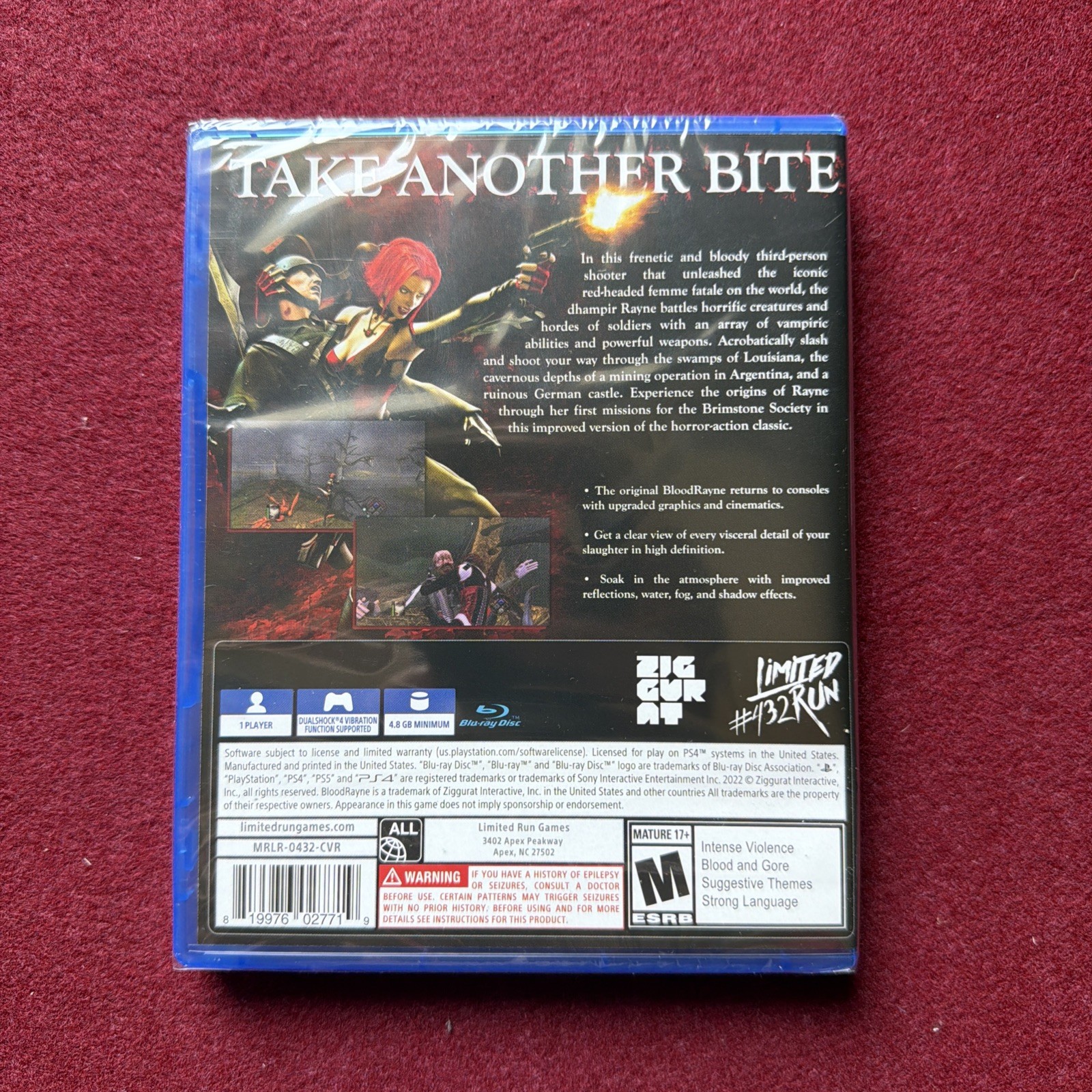 BloodRayne 1 & 2 Revamped Collector’s Edition PS4 Limited Run Sealed #432 & #433