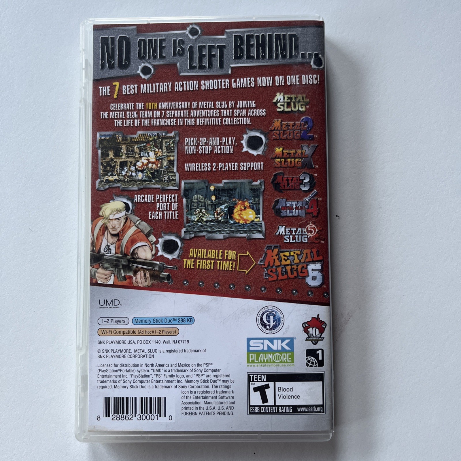 Metal Slug Anthology (Sony PSP, 2007) Complete CIB Tested