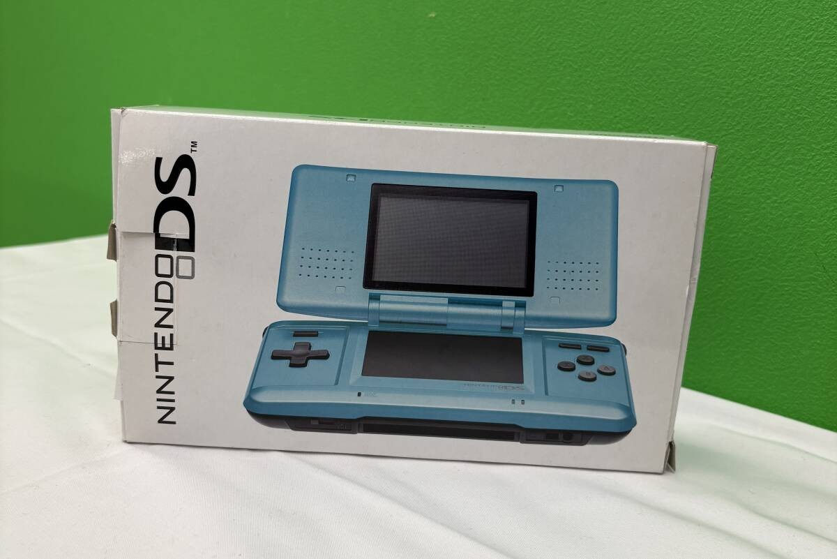Nintendo DS Handheld Console Turquoise Blue Model NTR-001 With Box