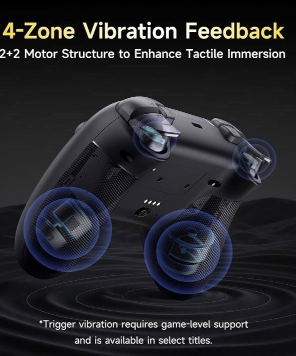 EasySMX X05Pro Wireless PC Controller – Quiet-Press Buttons, 2-Stage Impulse