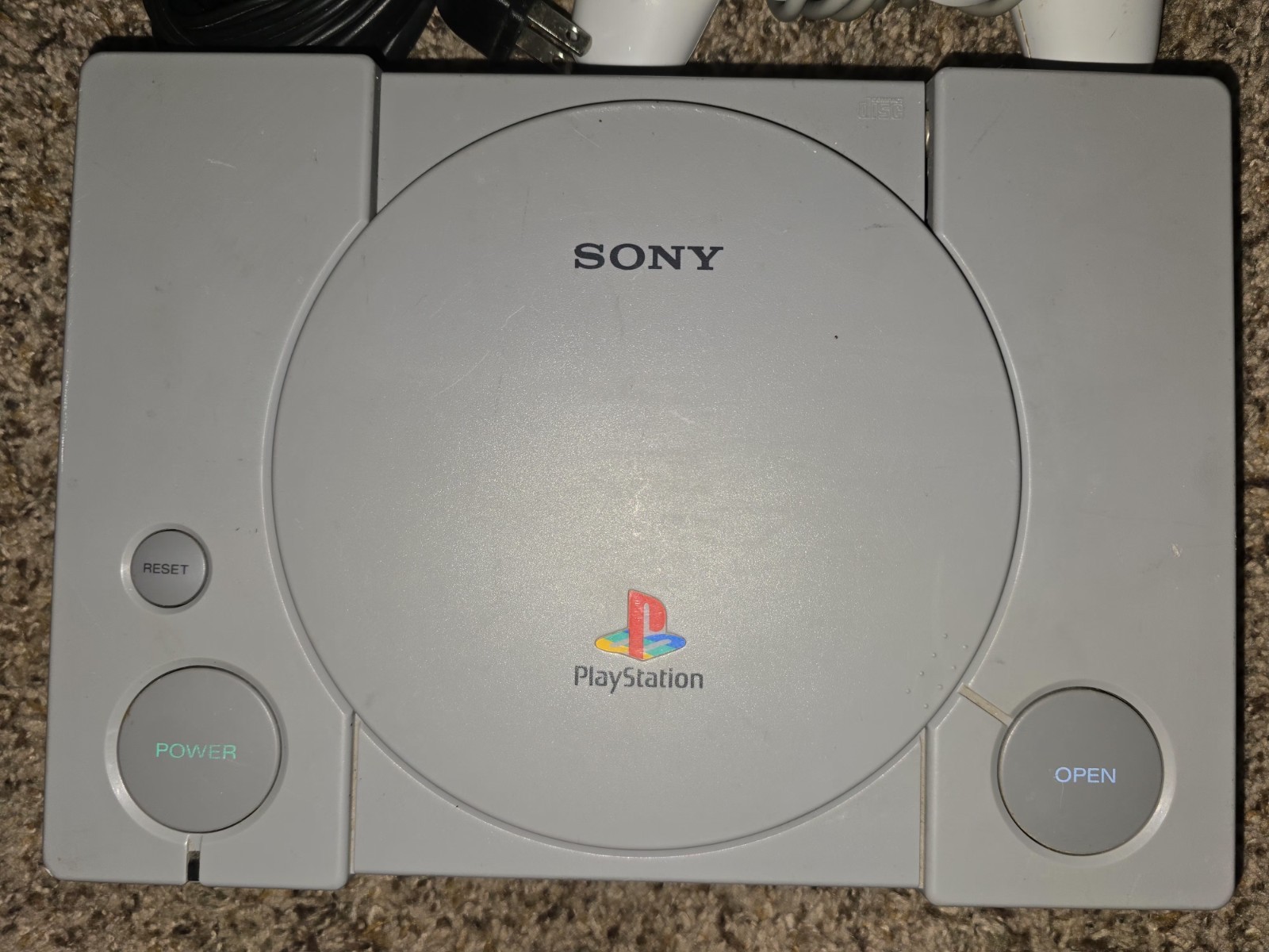 Sony PlayStation 1 Console + 2 Controllers & Cables & Coolboarders 3 Video Game