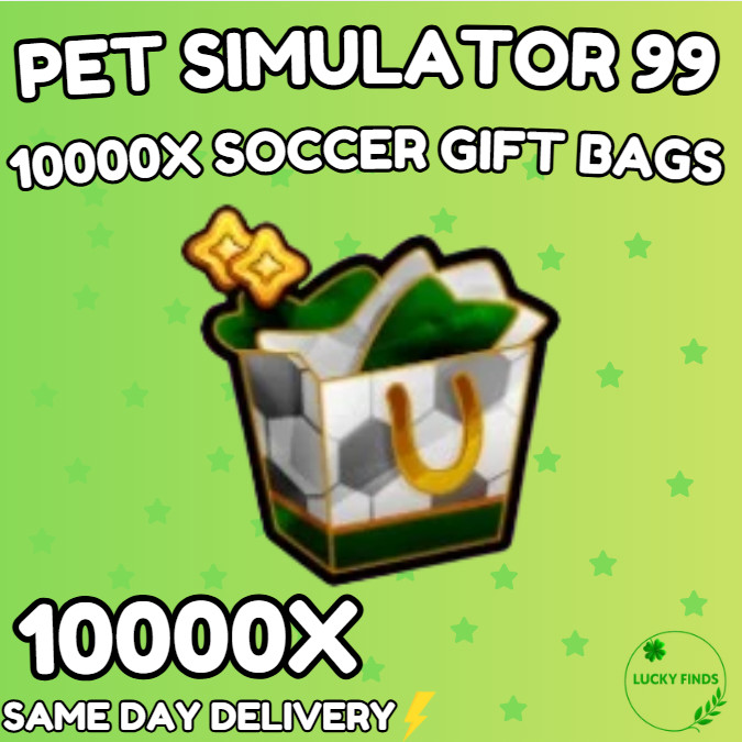 🔥💎10000X Soccer Gift Bags (PS99) 🔥PET SIMULATOR 99 – CHEAPEST!⚡💸