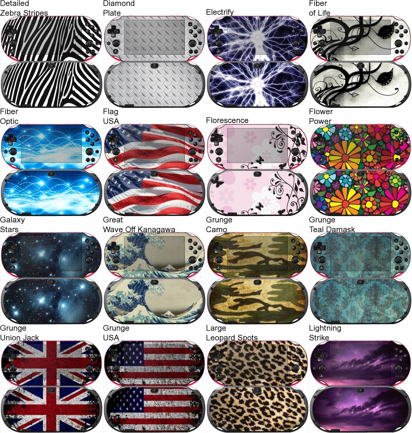 Choose Any 1 Vinyl Decal/Skin Design for Sony PS Vita PCH-2000 -Buy 1 Get 1 Free