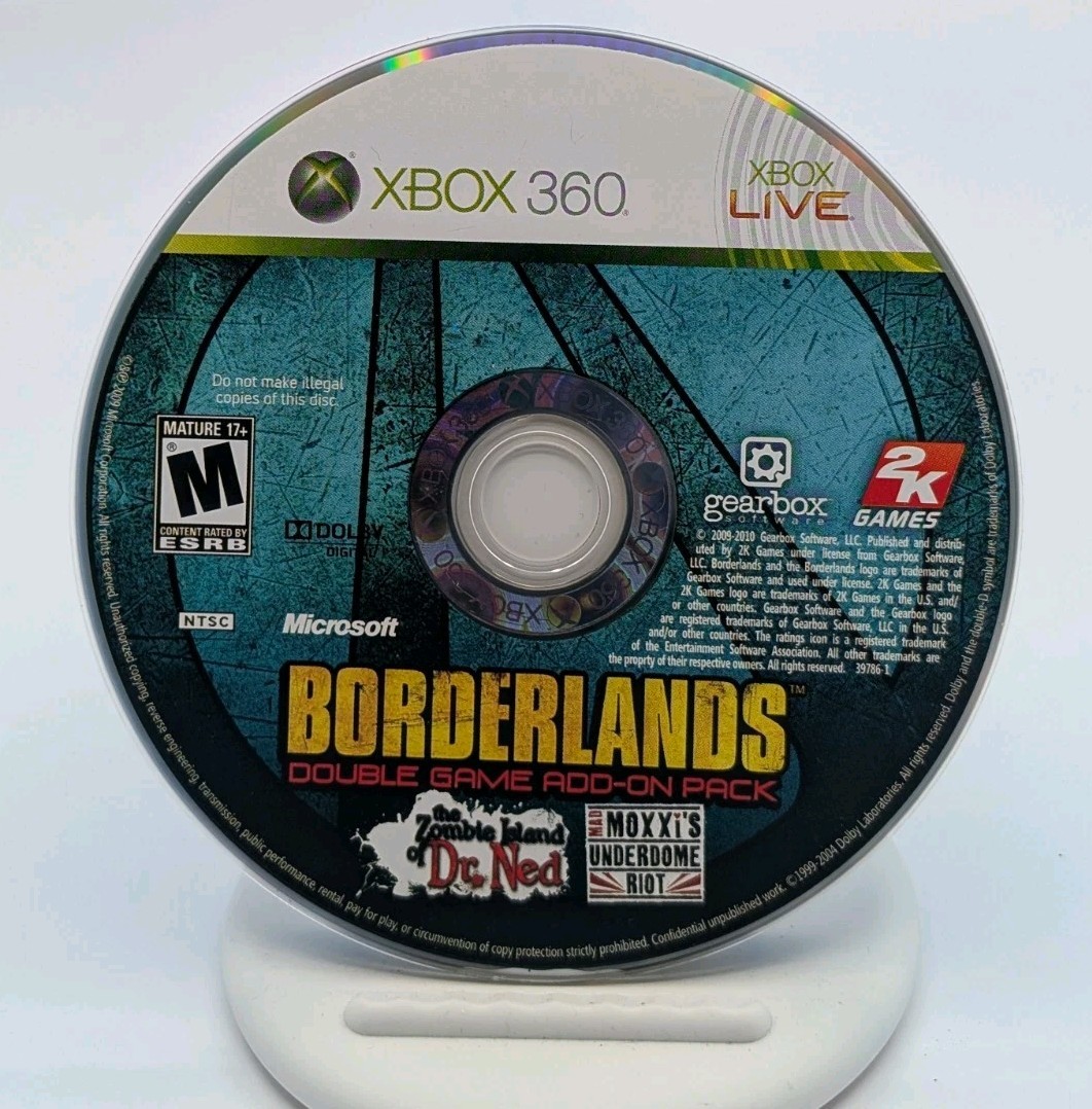 Borderlands Double Game Add-On Pack Zombie Island Dr. Ned Mad Moxxi’s XBOX 360