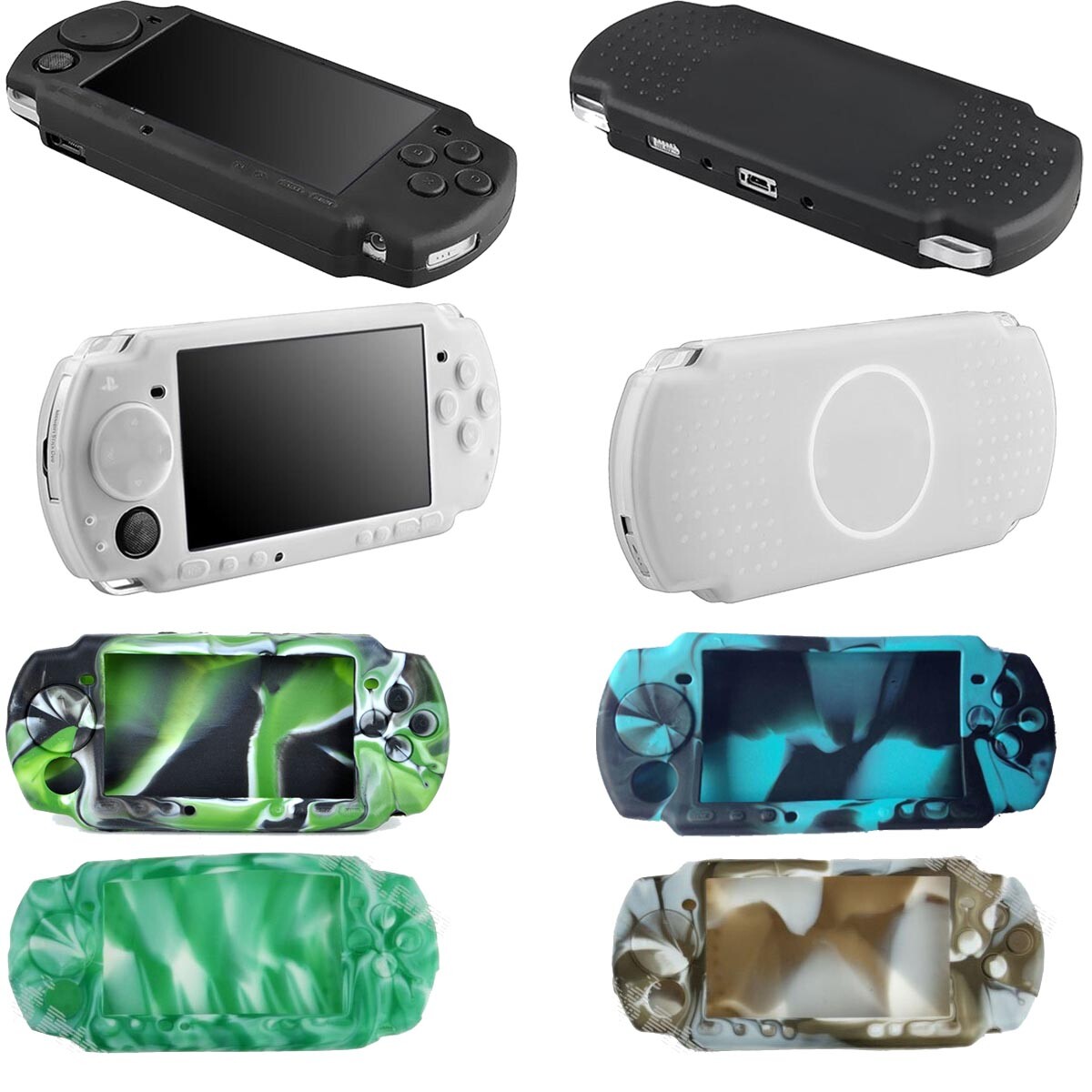 Soft Silicone Rubber Gel Skin Case Cover for Sony PSP 2000 3000
