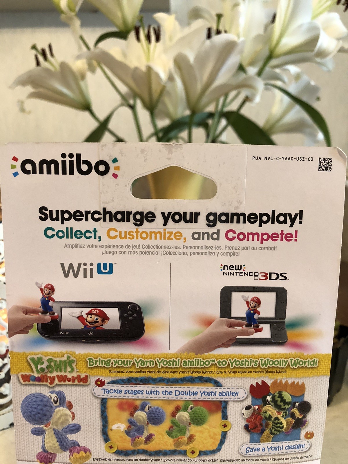 Nintendo Amiibo Light-Blue Yarn Yoshi Wii U & Nintendo 3DS Yoshi’s Wooly World