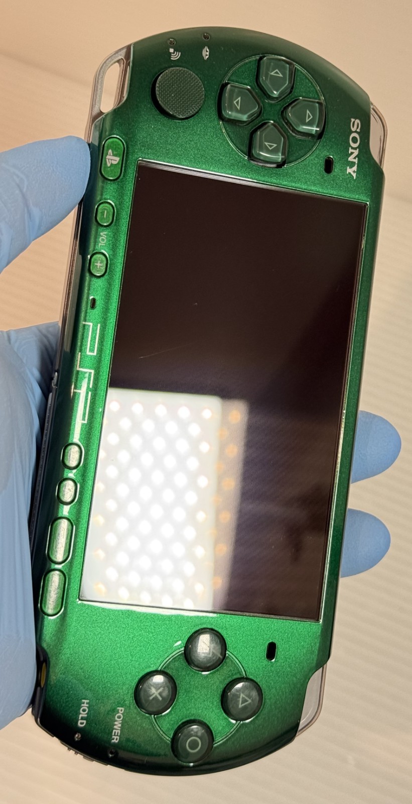 Sony PSP-3000 PSP 3000 Console Green Rare Color Region free – Excellent
