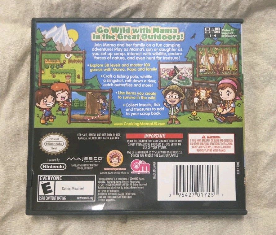 Camping Mama Outdoor Adventures Complete & Tested CIB (Nintendo DS NDS 2011)