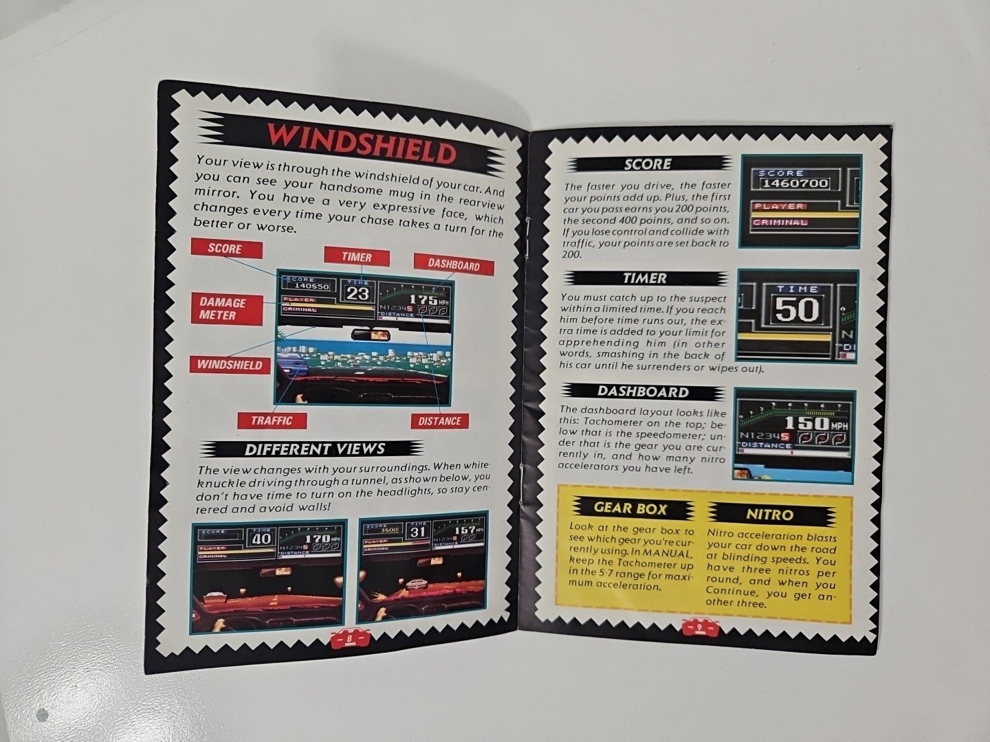 Super Chase HQ Instruction Manual Only Super Nintendo SNES