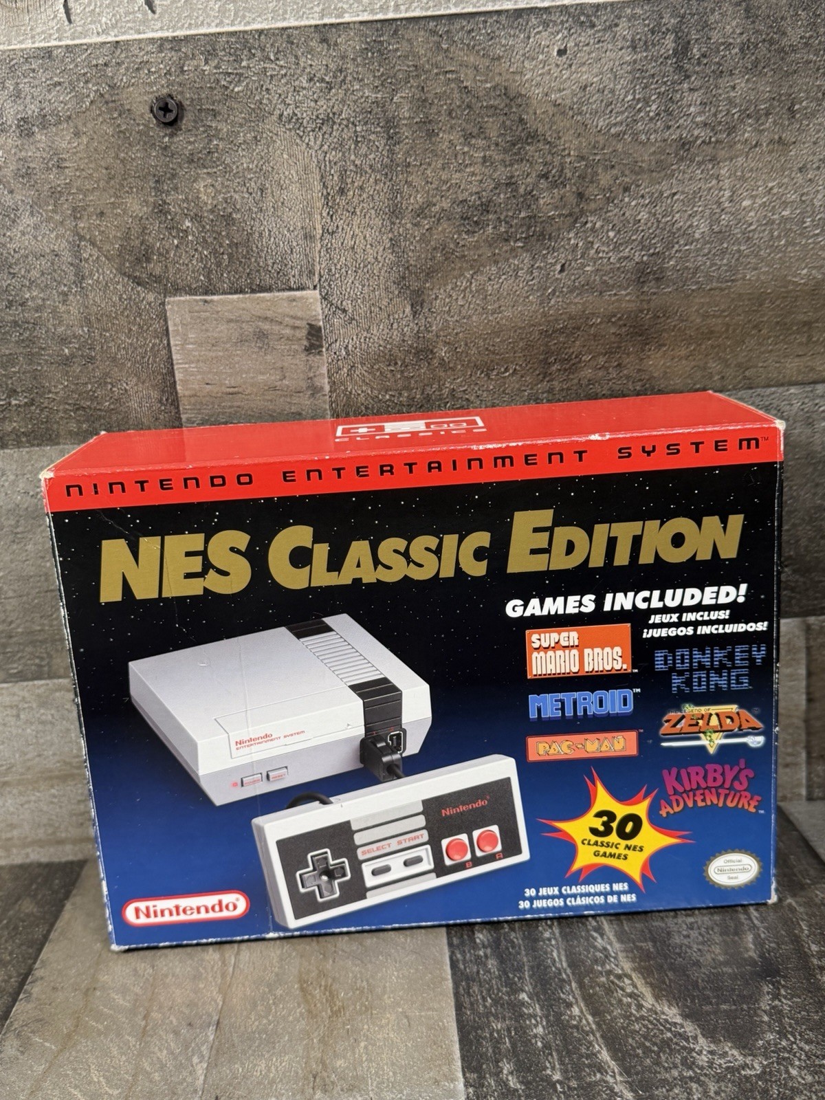 Nintendo Entertainment System NES Classic Edition Console w/ Box + 2 Controllers