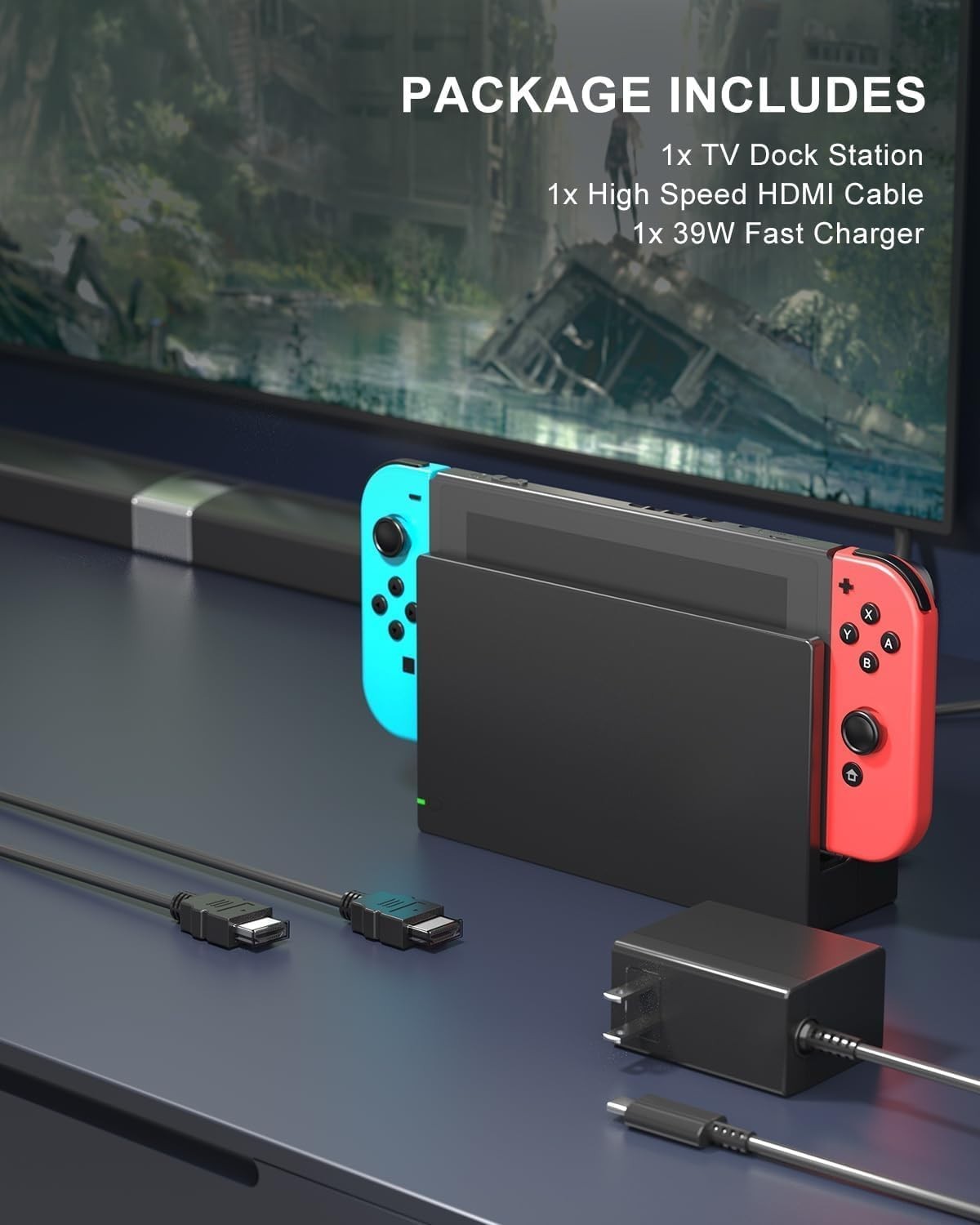 Dock Station for Switch/Switch OLED Replacement 3-in-1 TV Dock Set IC Modul 1080