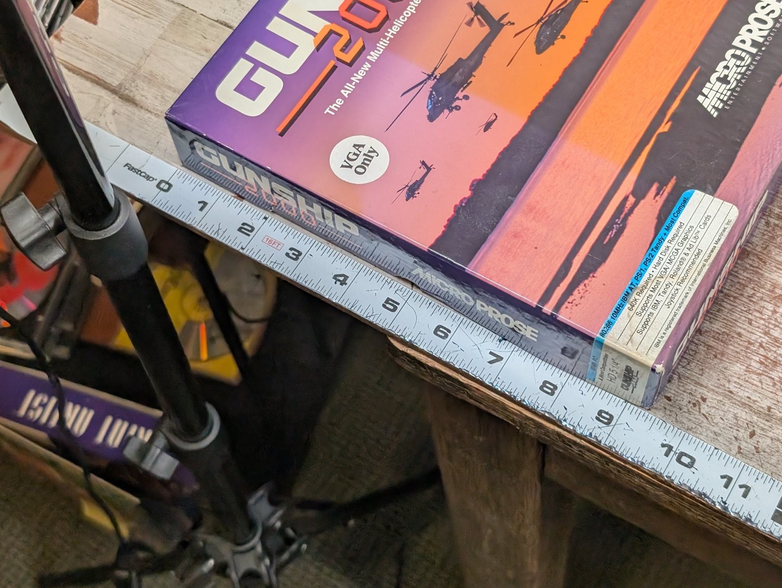Gunship 2000 IBM PC Video Game Combat Simulation Helicopter Big Box 5″ Floppy