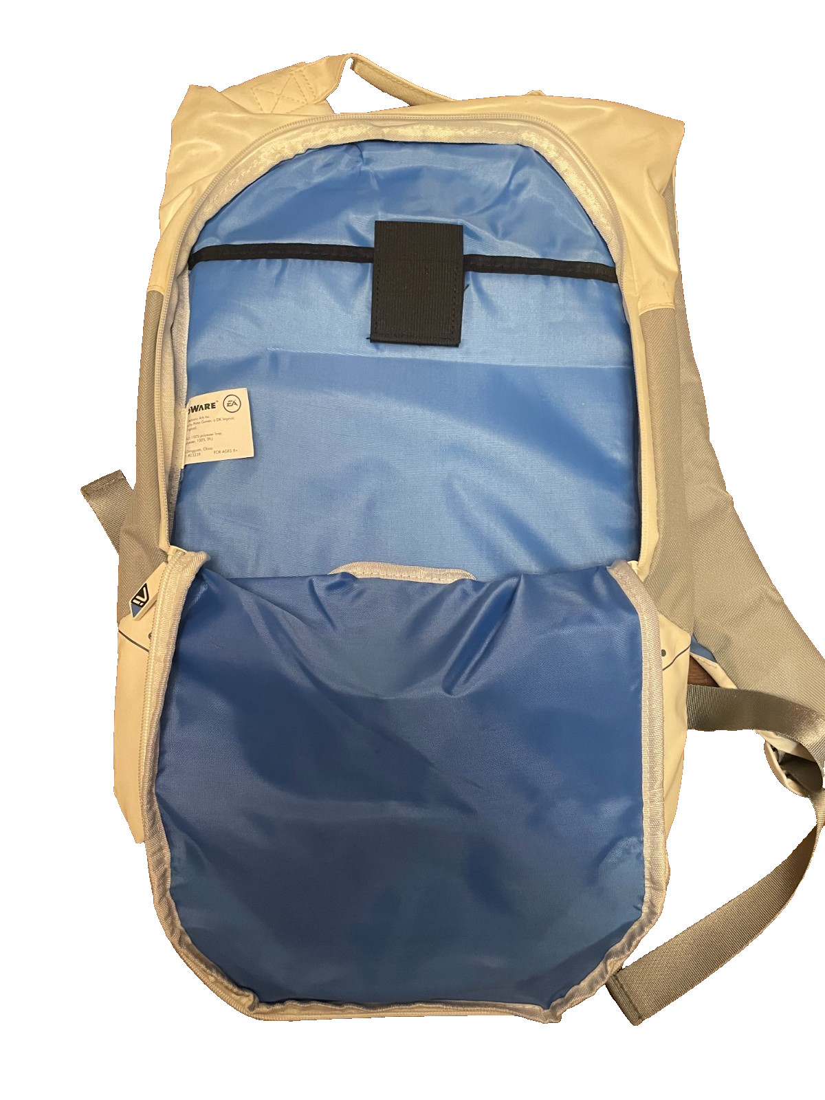 Mass Effect Andromeda Initiative Padded Backpack One Size White Gray Blue Orange