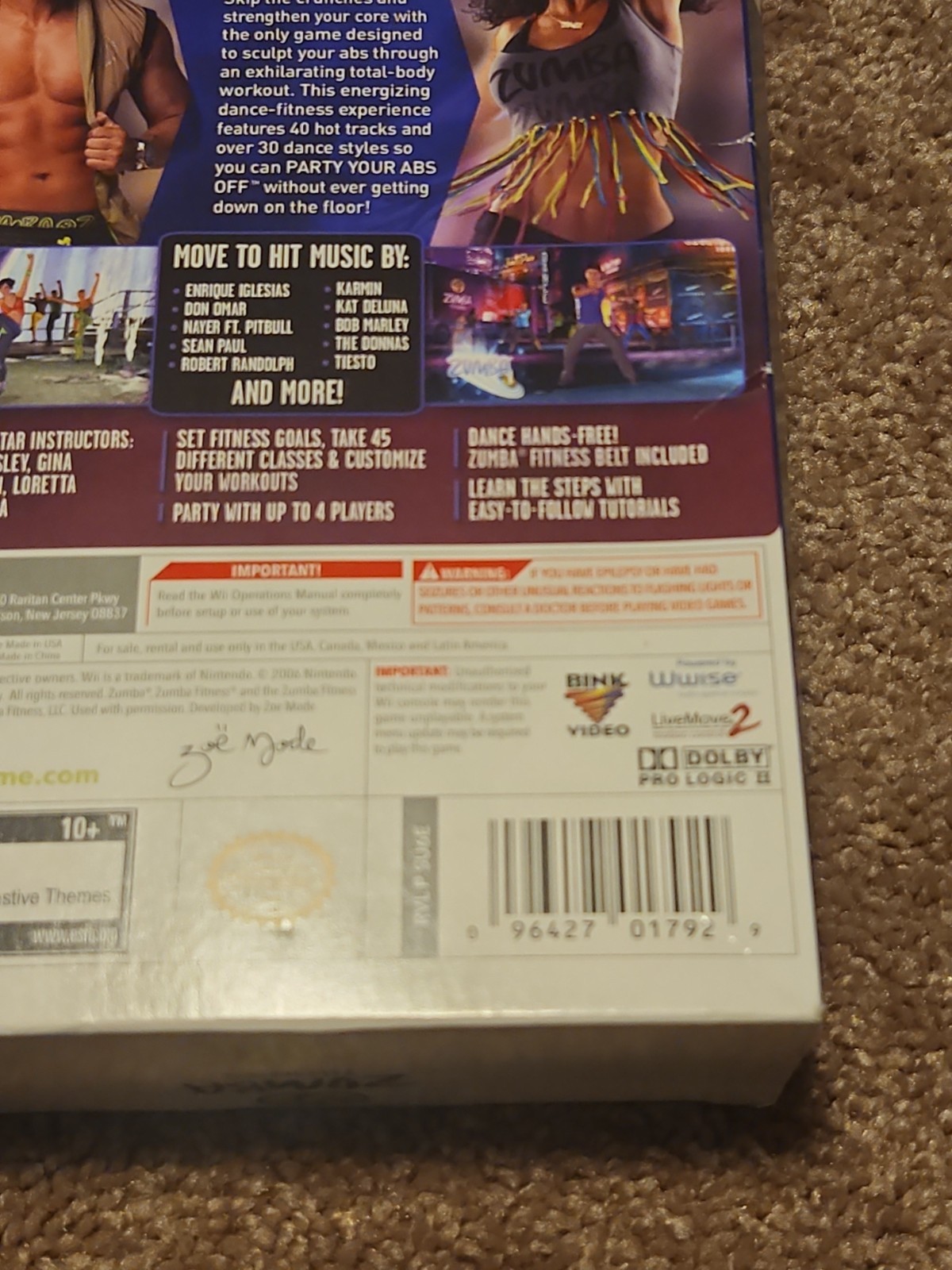 Zumba Fitness Core (Nintendo Wii) Big Box Belt Included BRAND NEW SEALED