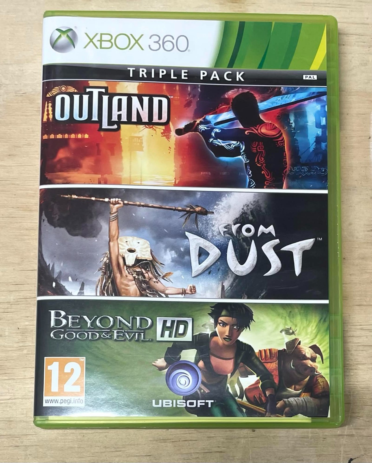 PAL ENGLISH XBOX 360 TRIPLE PACK OUTLAND FROM DUST BEYOND GOOD & EVIL