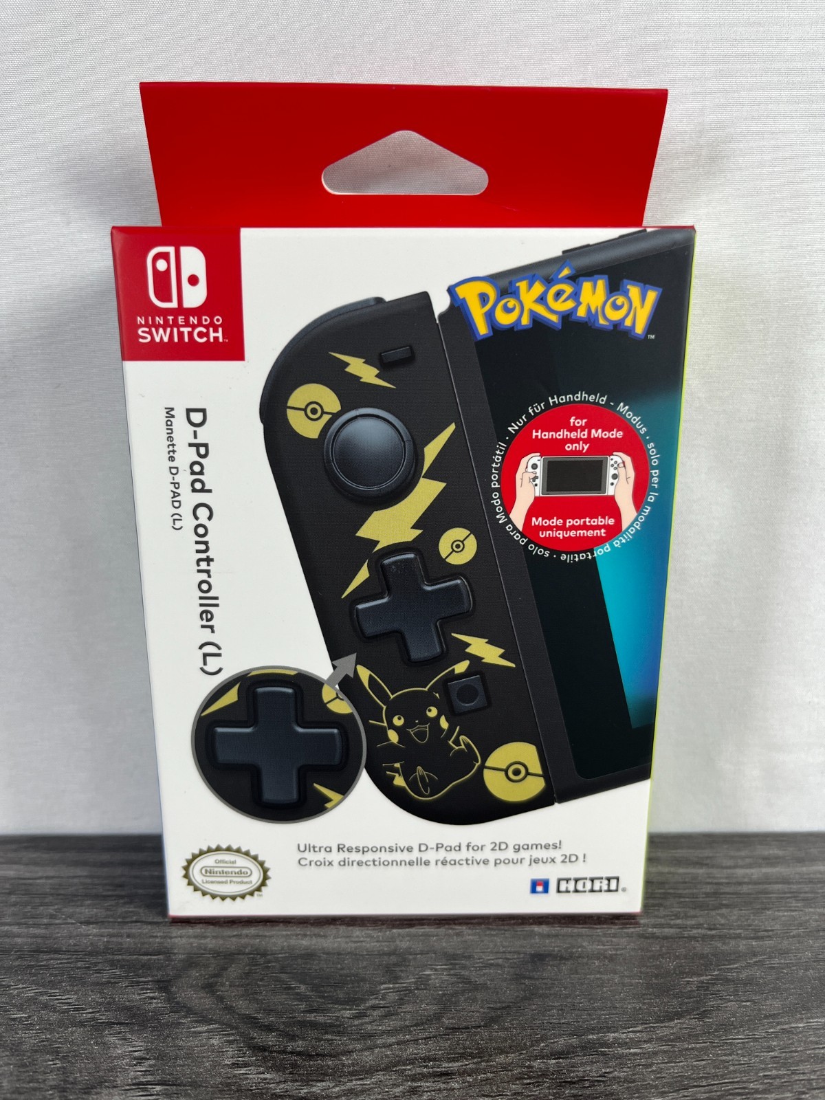 Hori Manette D-Pad Black Handheld Controller (L) For Nintendo Switch 2D Games