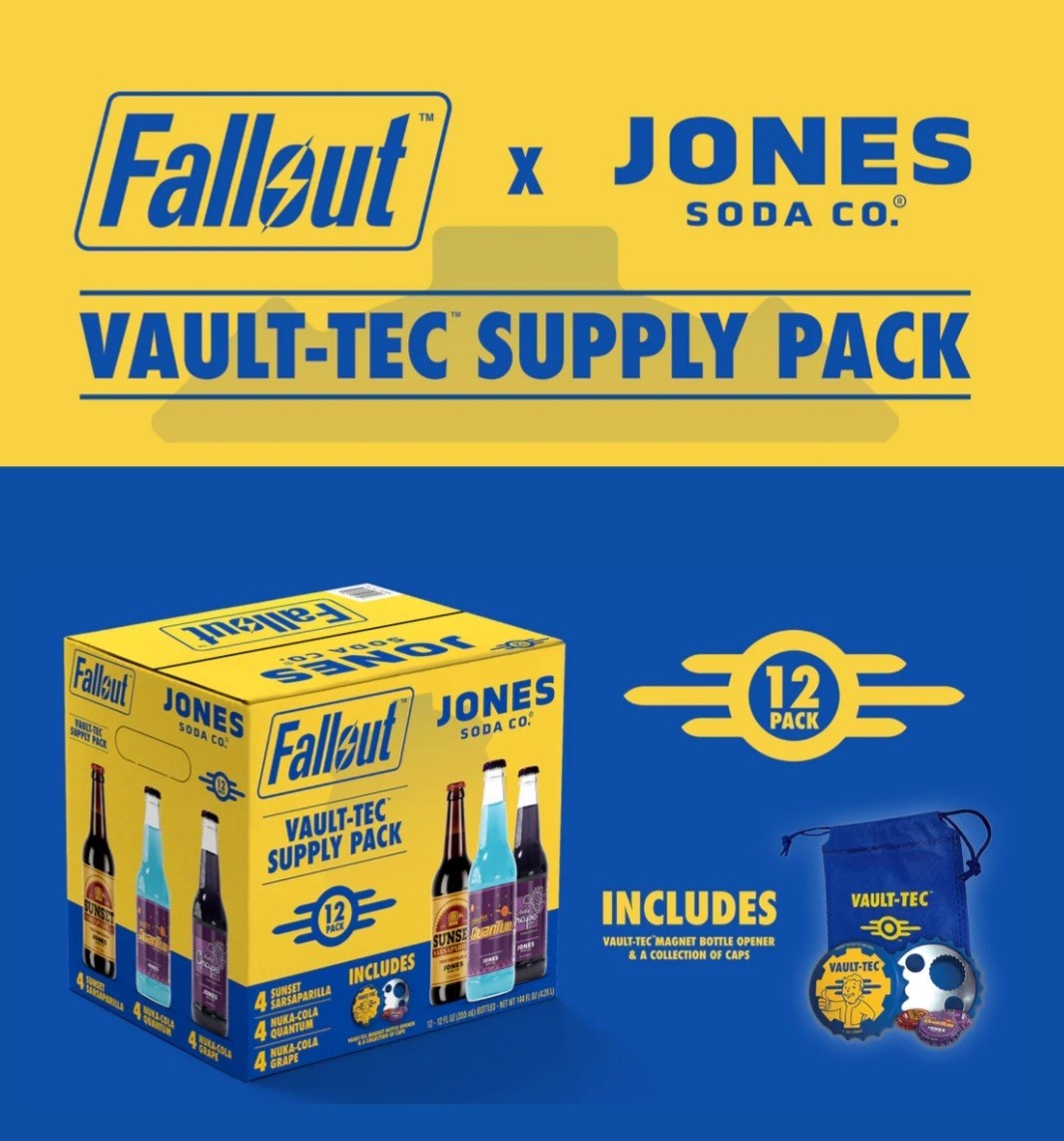 ⚡️Jones Soda × Fallout Vault-Tec Supply 12 Pack Bottles, Costco Limited Edition⚡