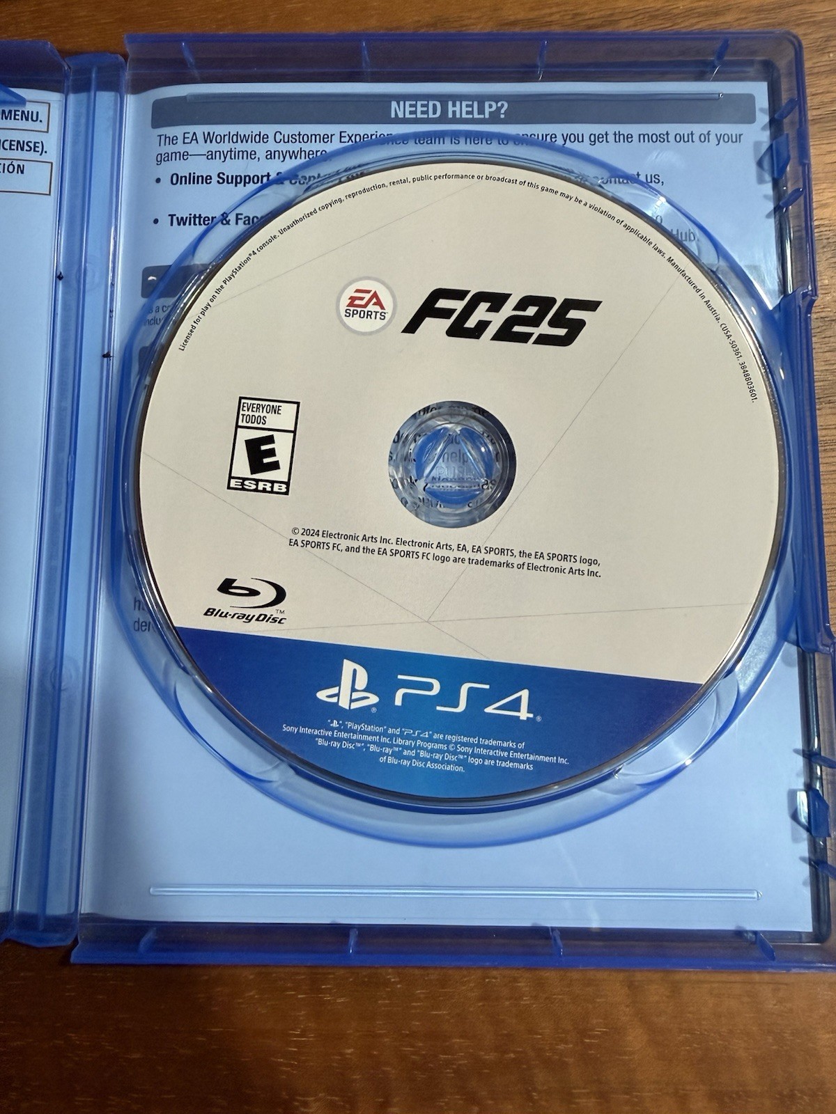 EA Sports FC 25 PS4 Soccer Sports Game, Multiplayer/Online, E, 2024 w/ Case