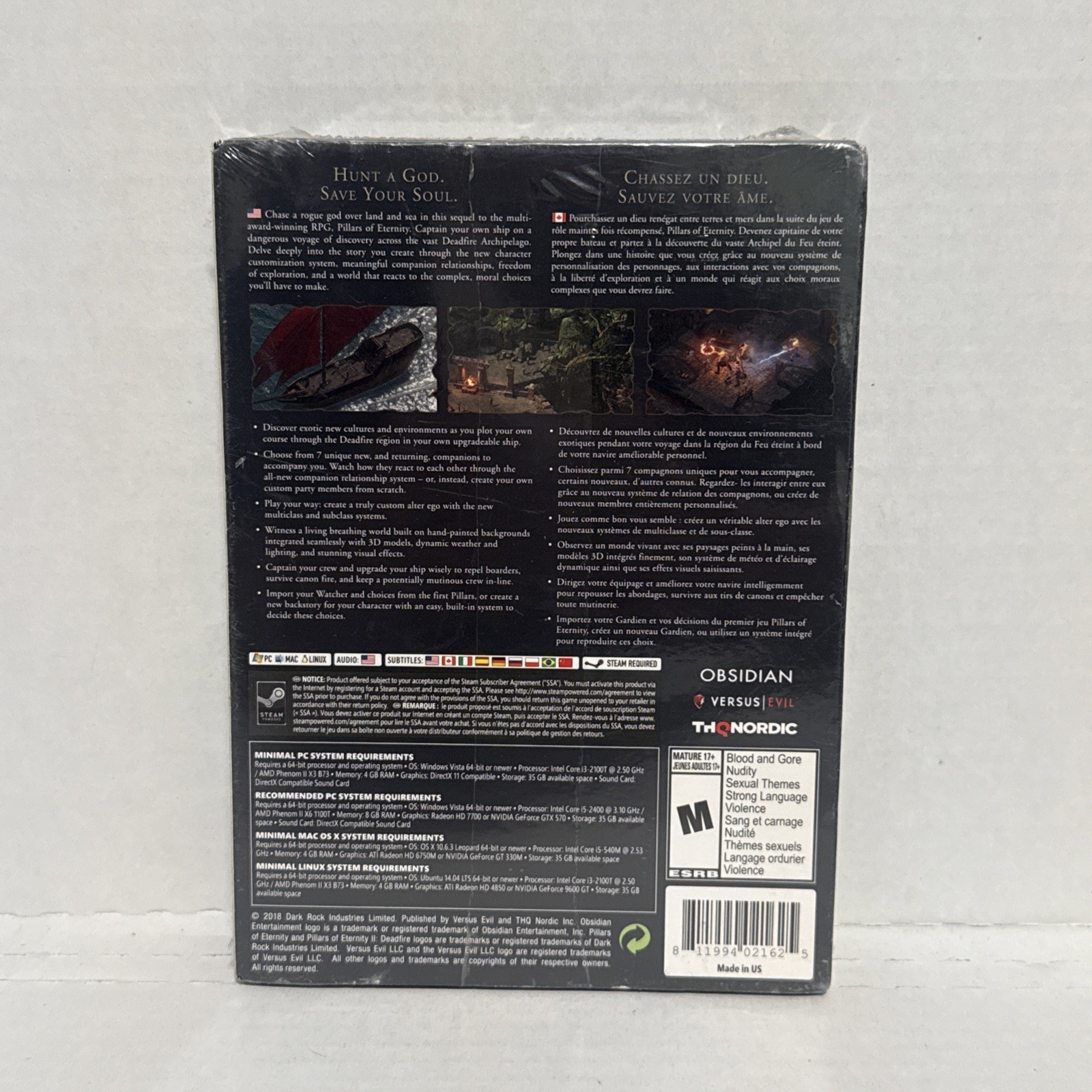 Pillars Of Eternity II Deadfire (PC Game) 2018 Brand New Sealed
