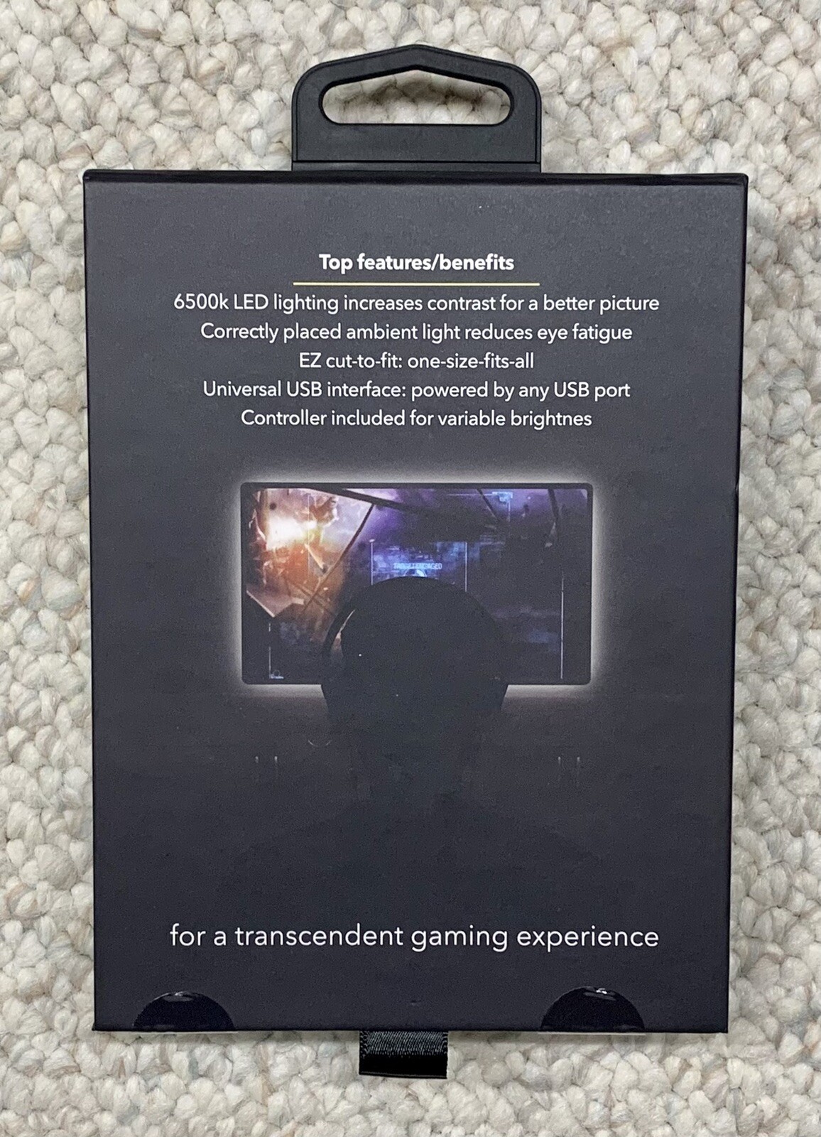 AURA Ambient Bias Lighting Television Gaming 6500K LED LIGHTS USB Controller TV