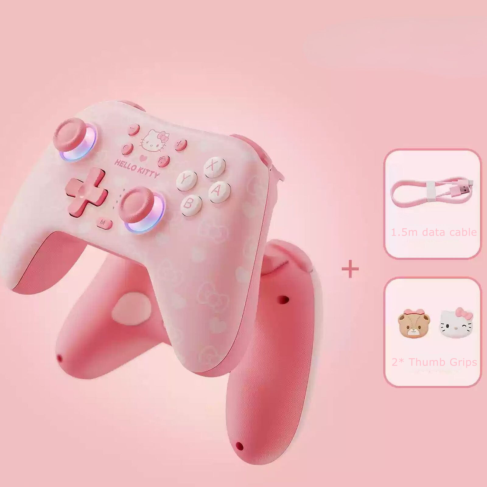 Cute Wireless Pro Controller: Bluetooth Gamepad for PC/Switch/iOS/Android/Linux